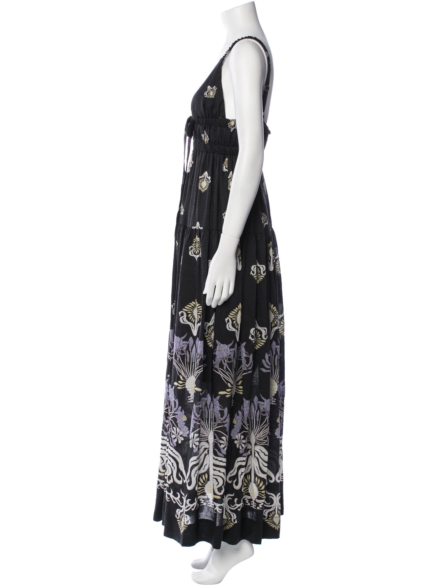 Sabina Musayev Floral Print Long Dress