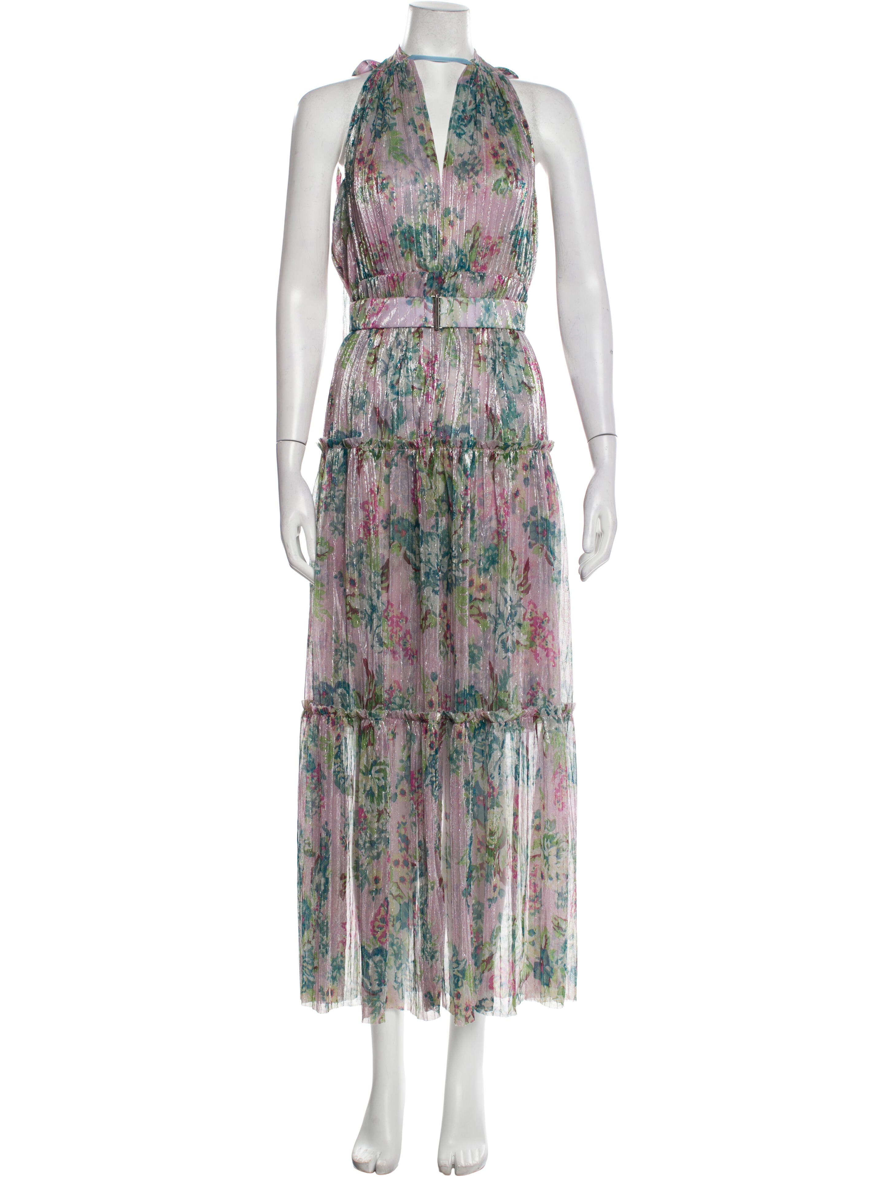 Sabina Musayev Floral Print Long Dress