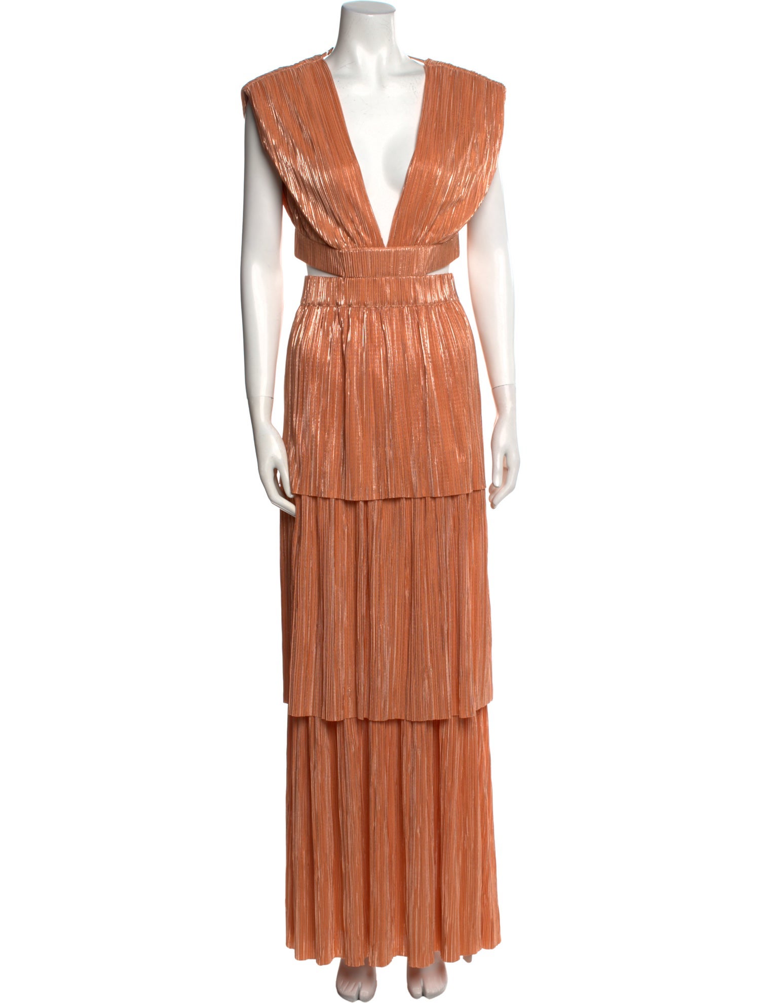 Sabina Musayev Plunge Neckline Long Dress