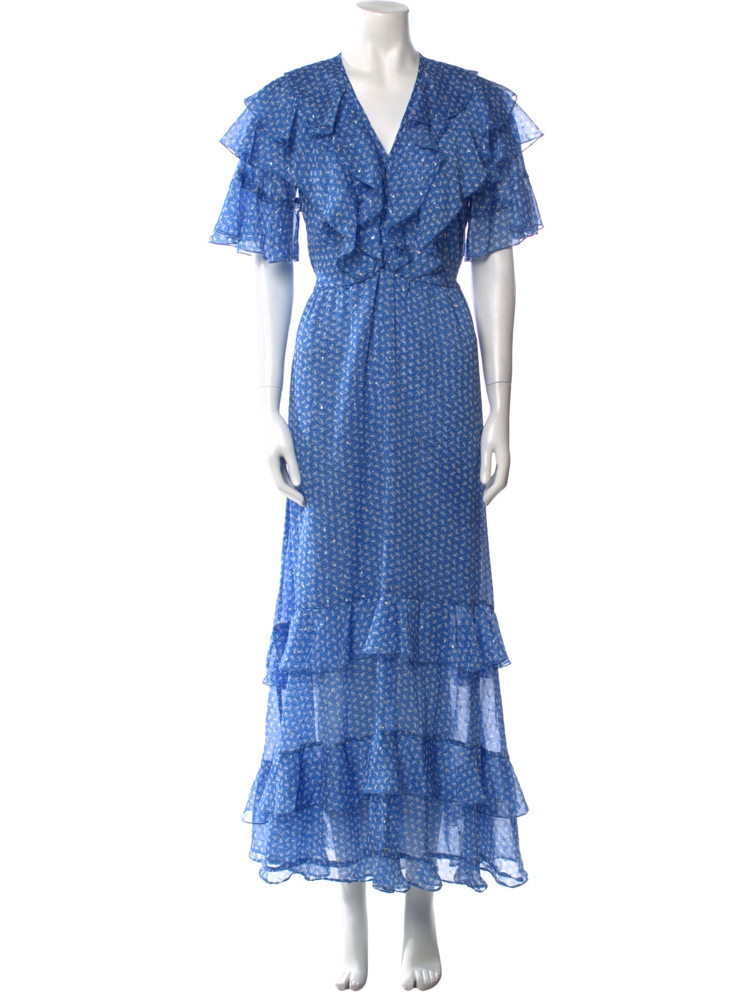 Sabina Musayev Printed Long Dress w/ Tags