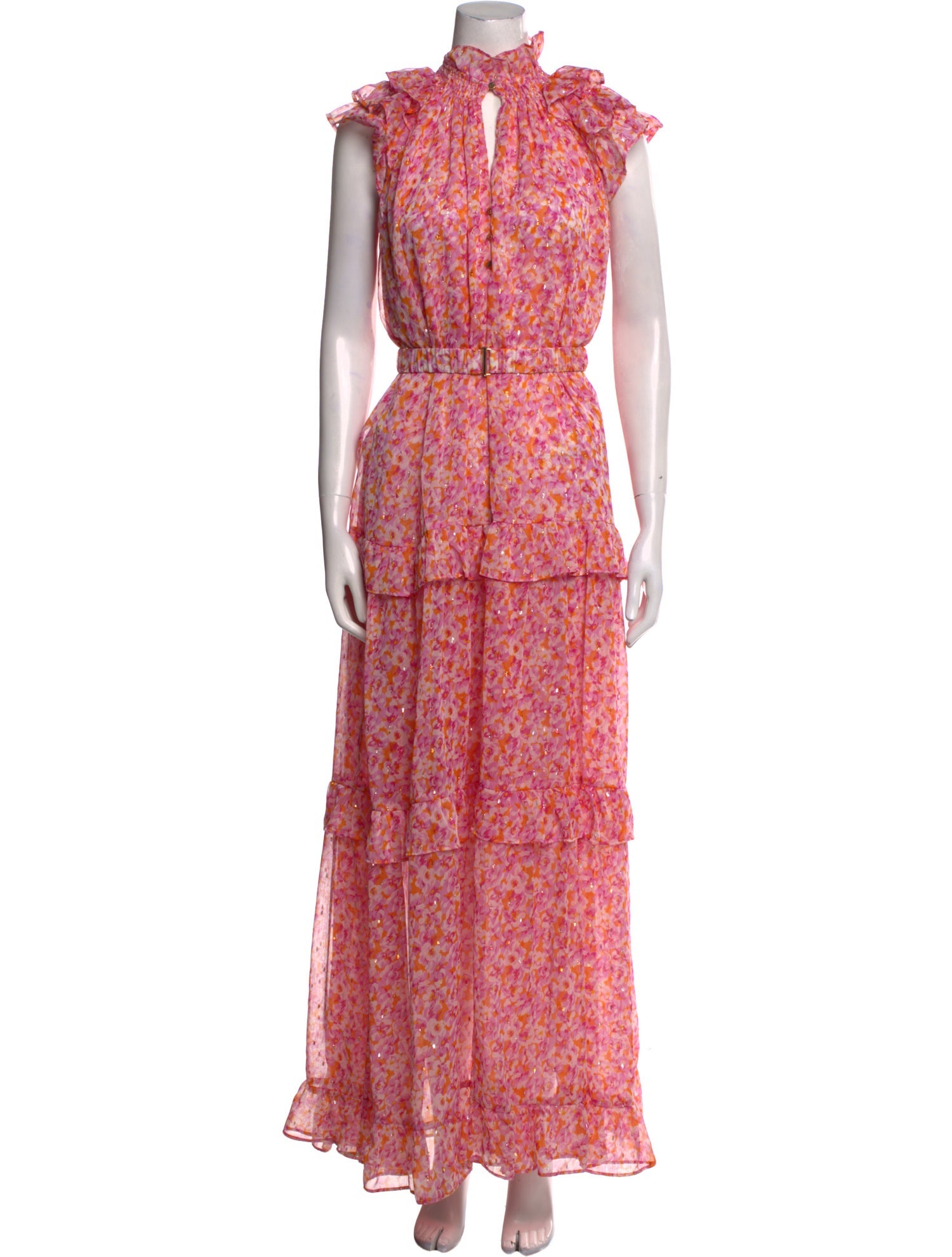 Sabina Musayev Floral Print Long Dress