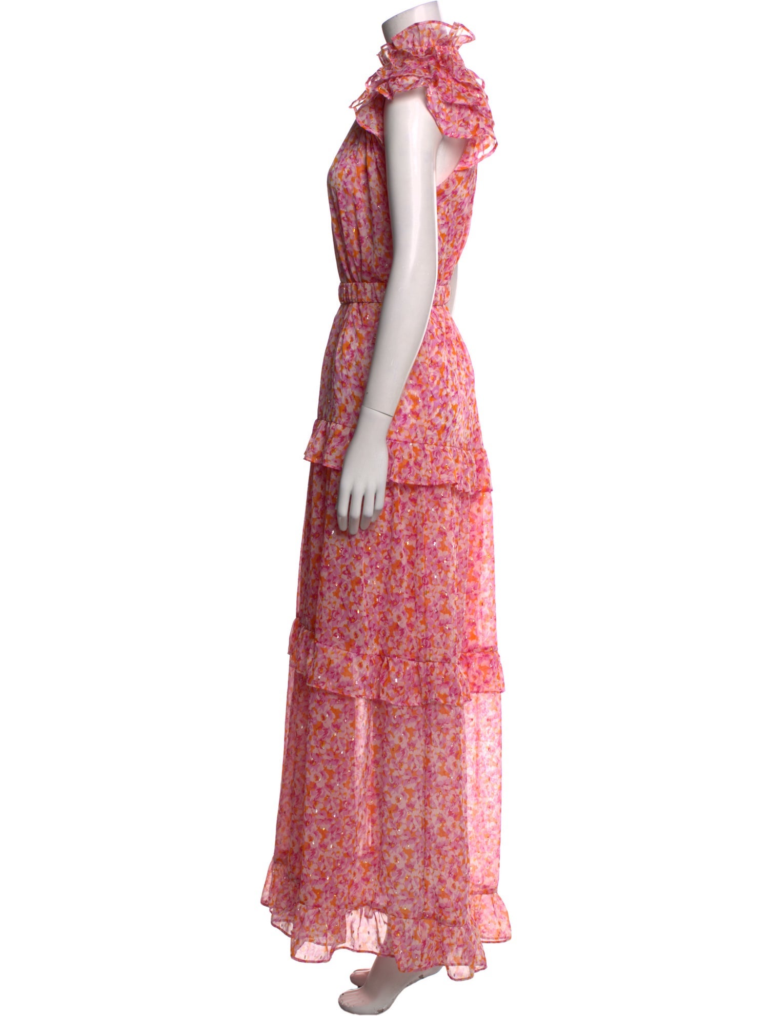 Sabina Musayev Floral Print Long Dress