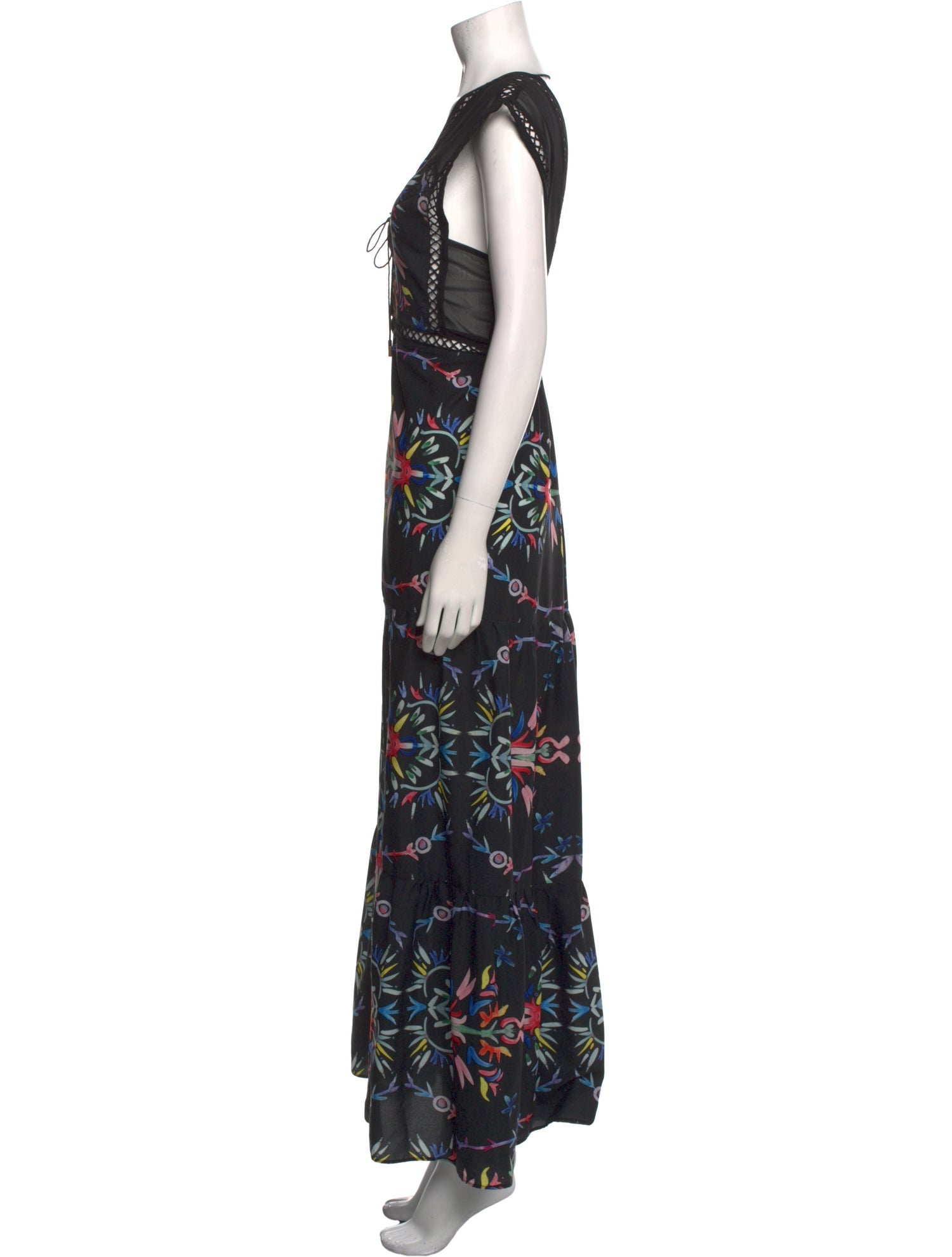 Sabina Musayev Floral Print Long Dress
