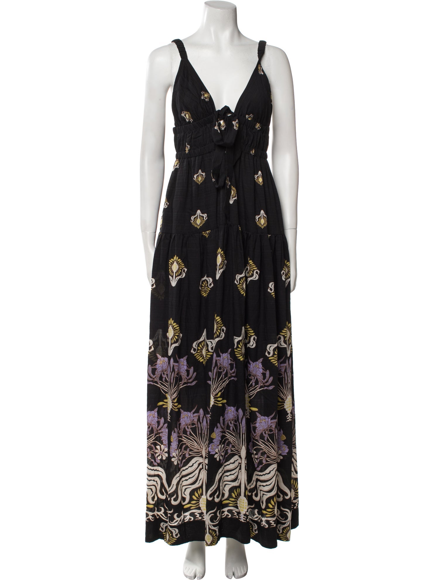 Sabina Musayev Floral Print Long Dress w/ Tags