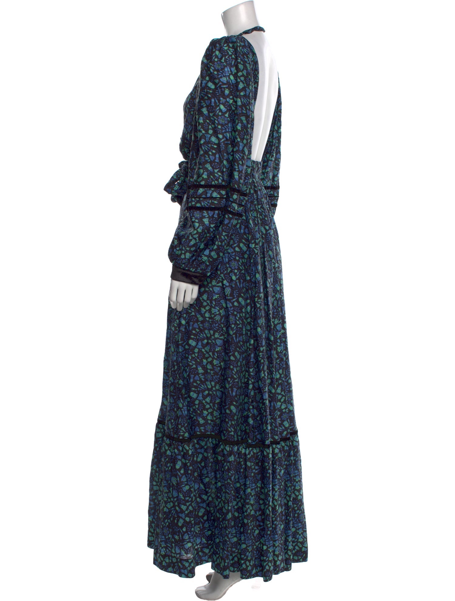 Sabina Musayev Printed Long Dress w/ Tags