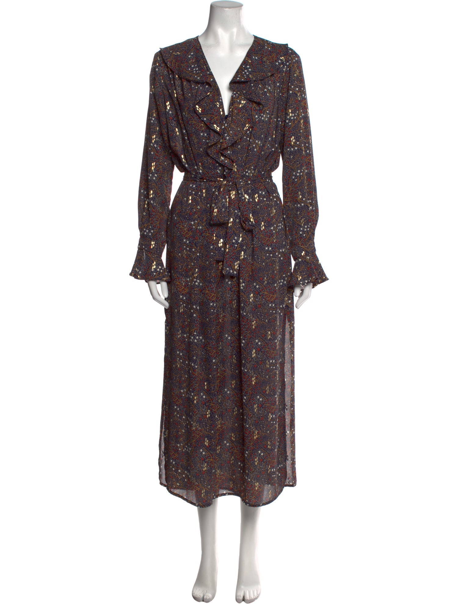 Sabina Musayev Floral Print Long Dress