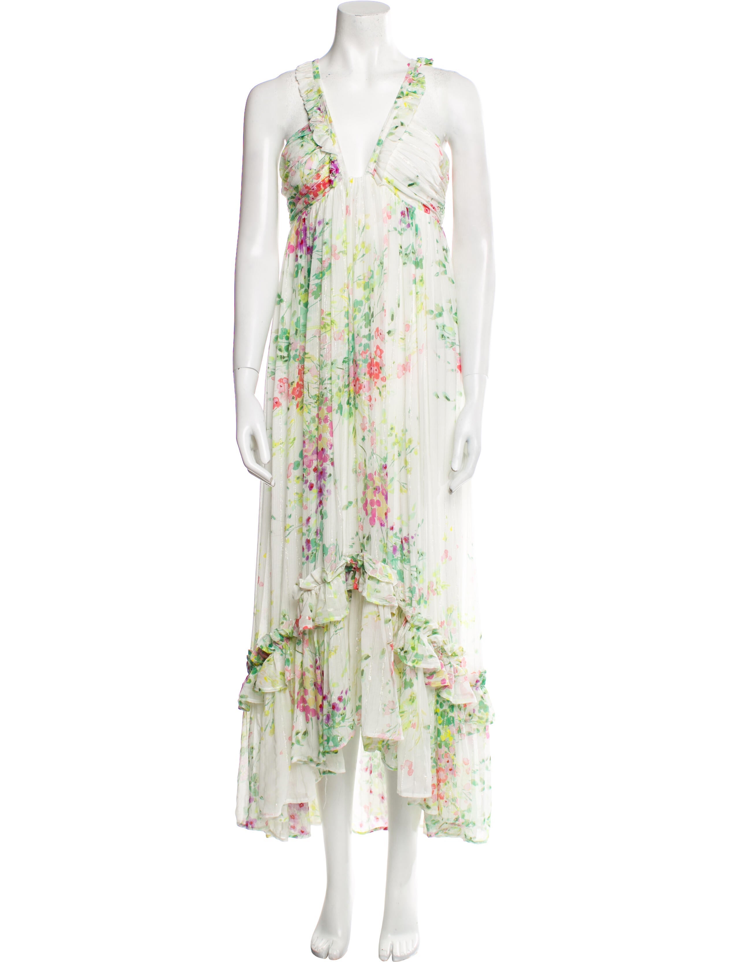 Sabina Musayev Floral Print Long Dress