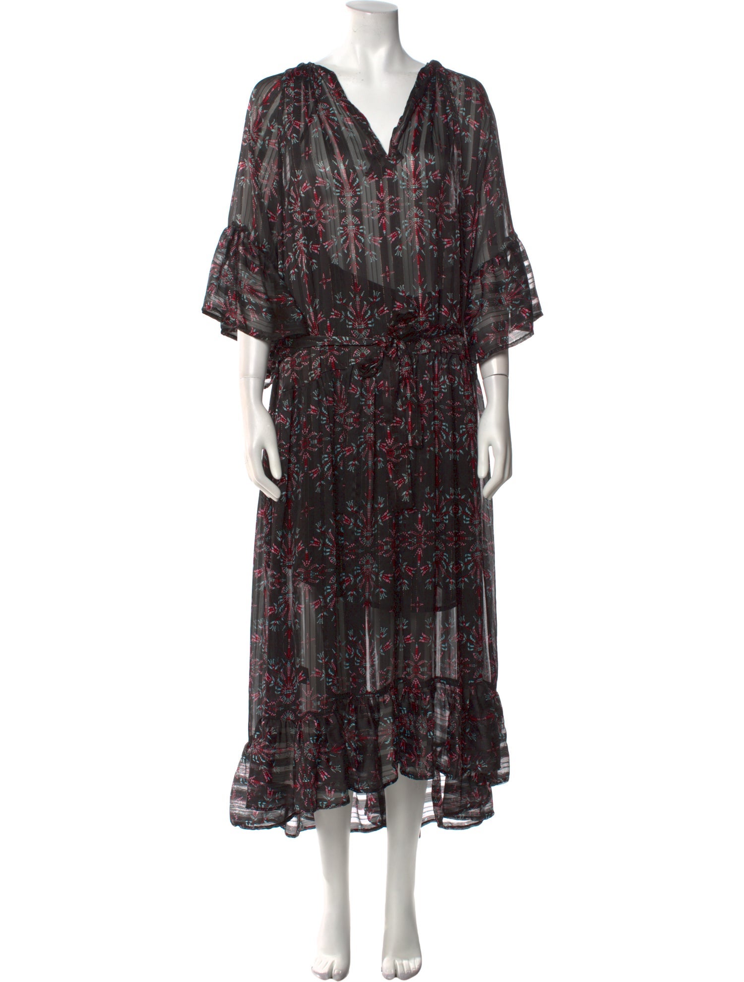 Sabina Musayev Printed Long Dress