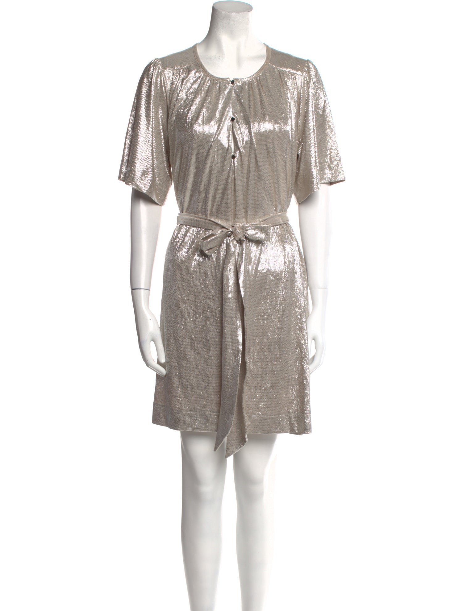 Sabina Musayev Scoop Neck Mini Dress