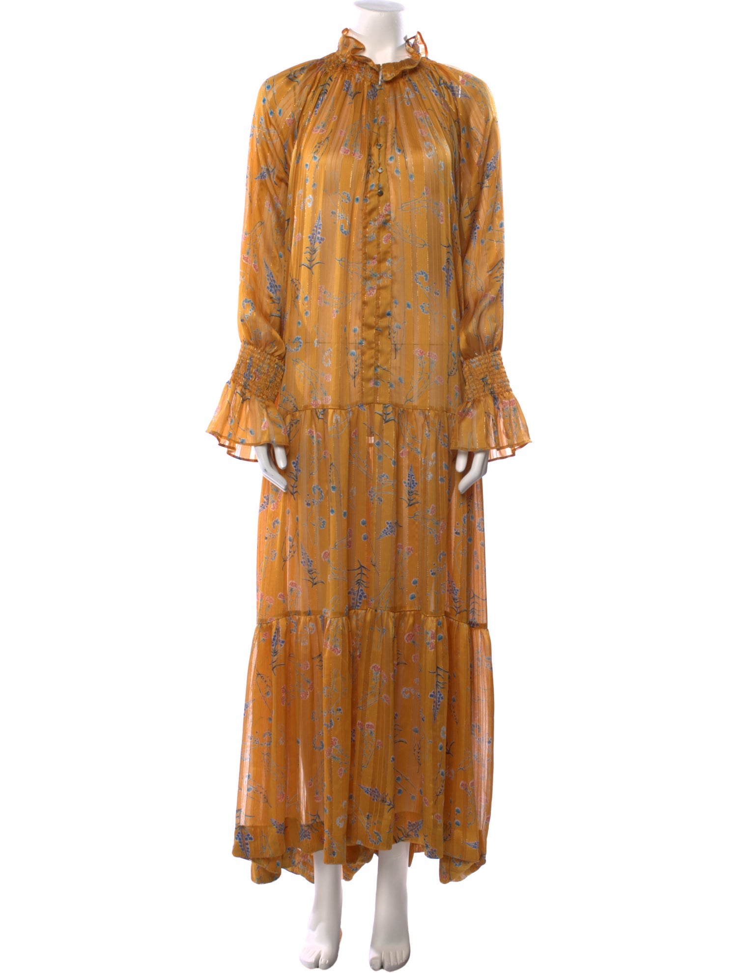 Sabina Musayev Floral Print Long Dress