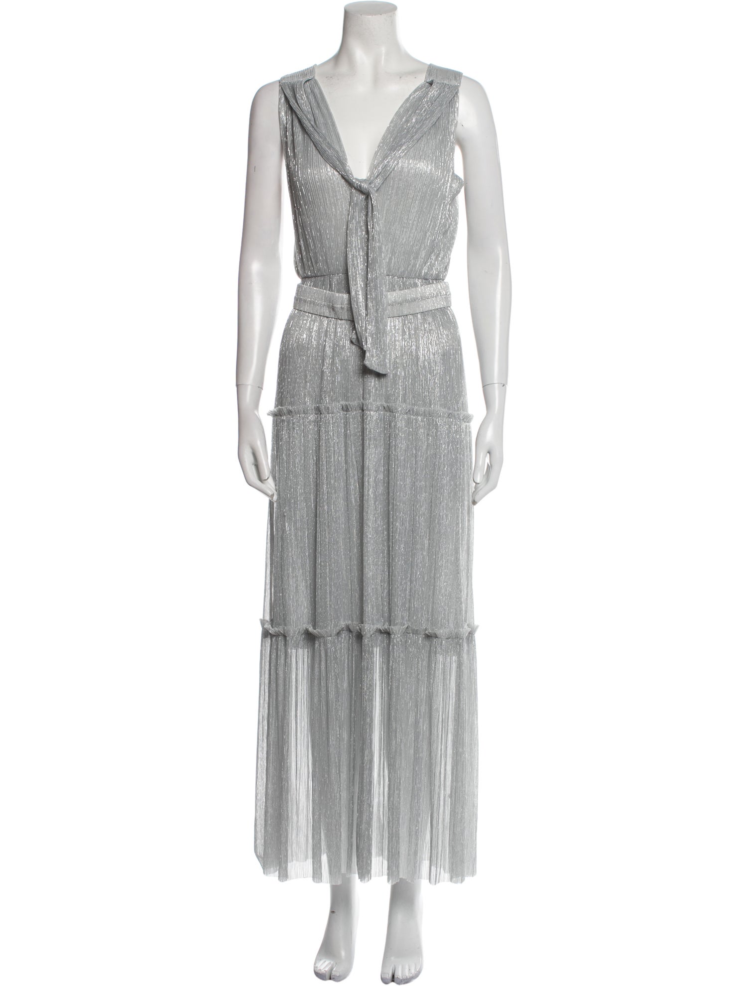 Sabina Musayev V-Neck Long Dress