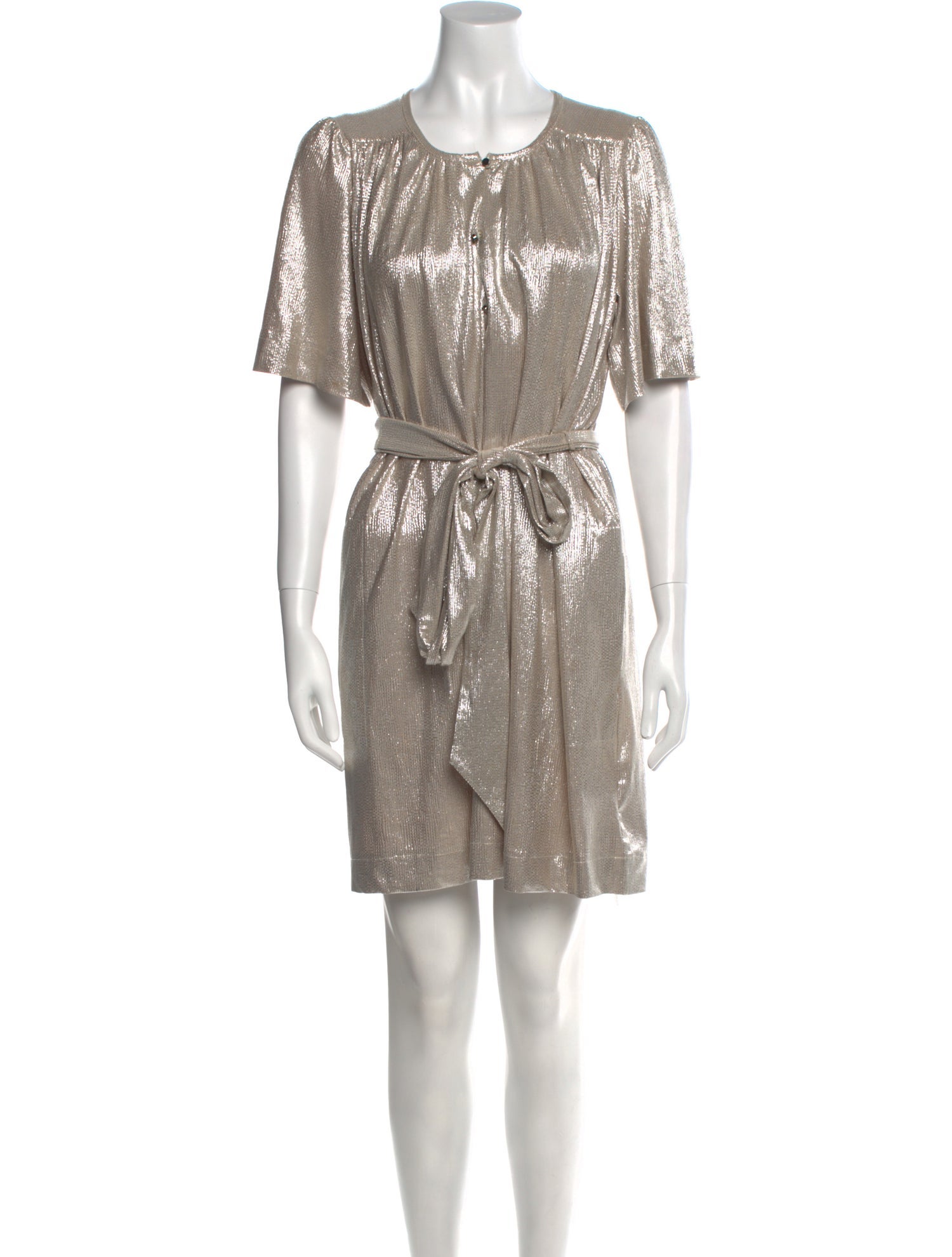 Sabina Musayev Scoop Neck Mini Dress