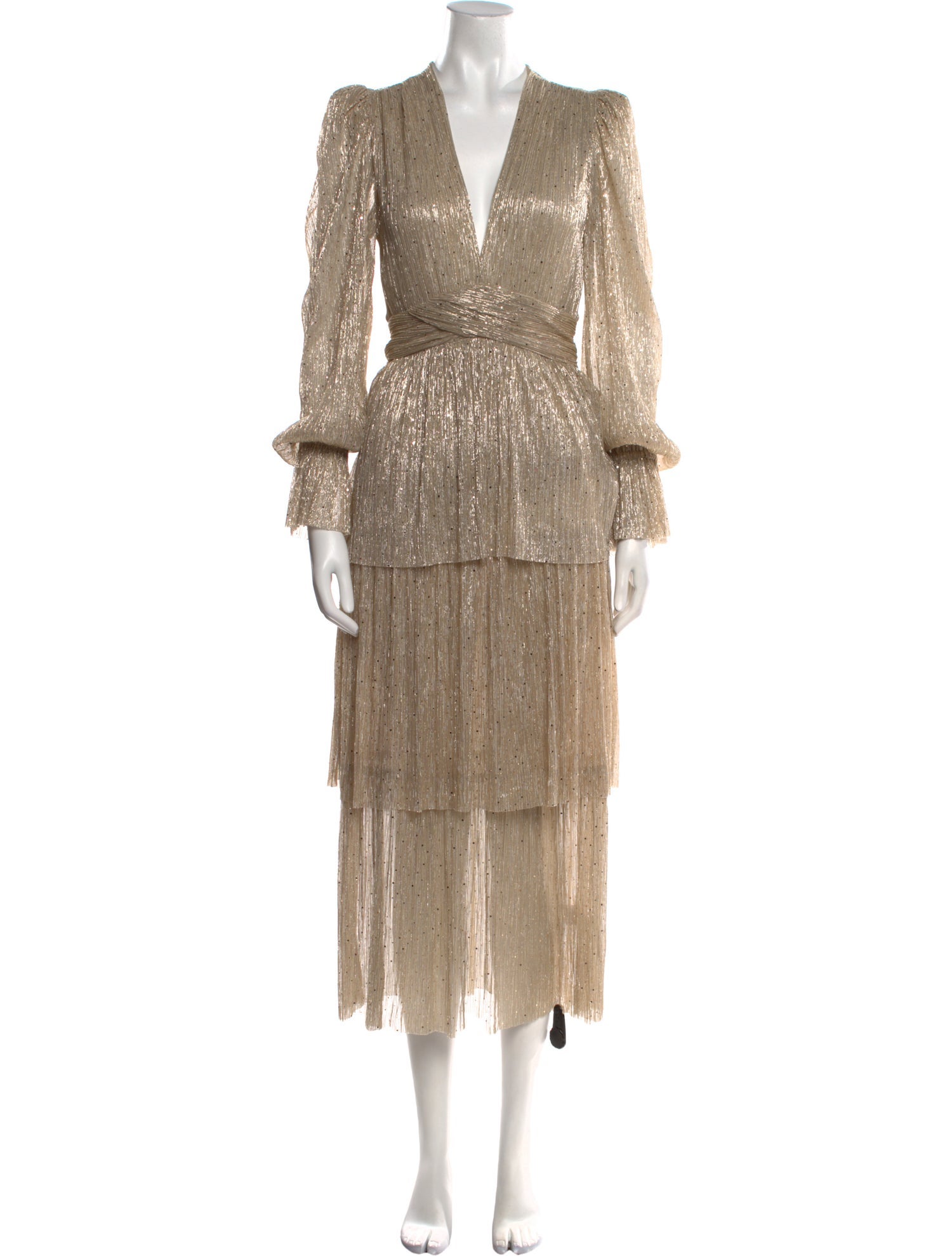 Sabina Musayev V-Neck Long Dress