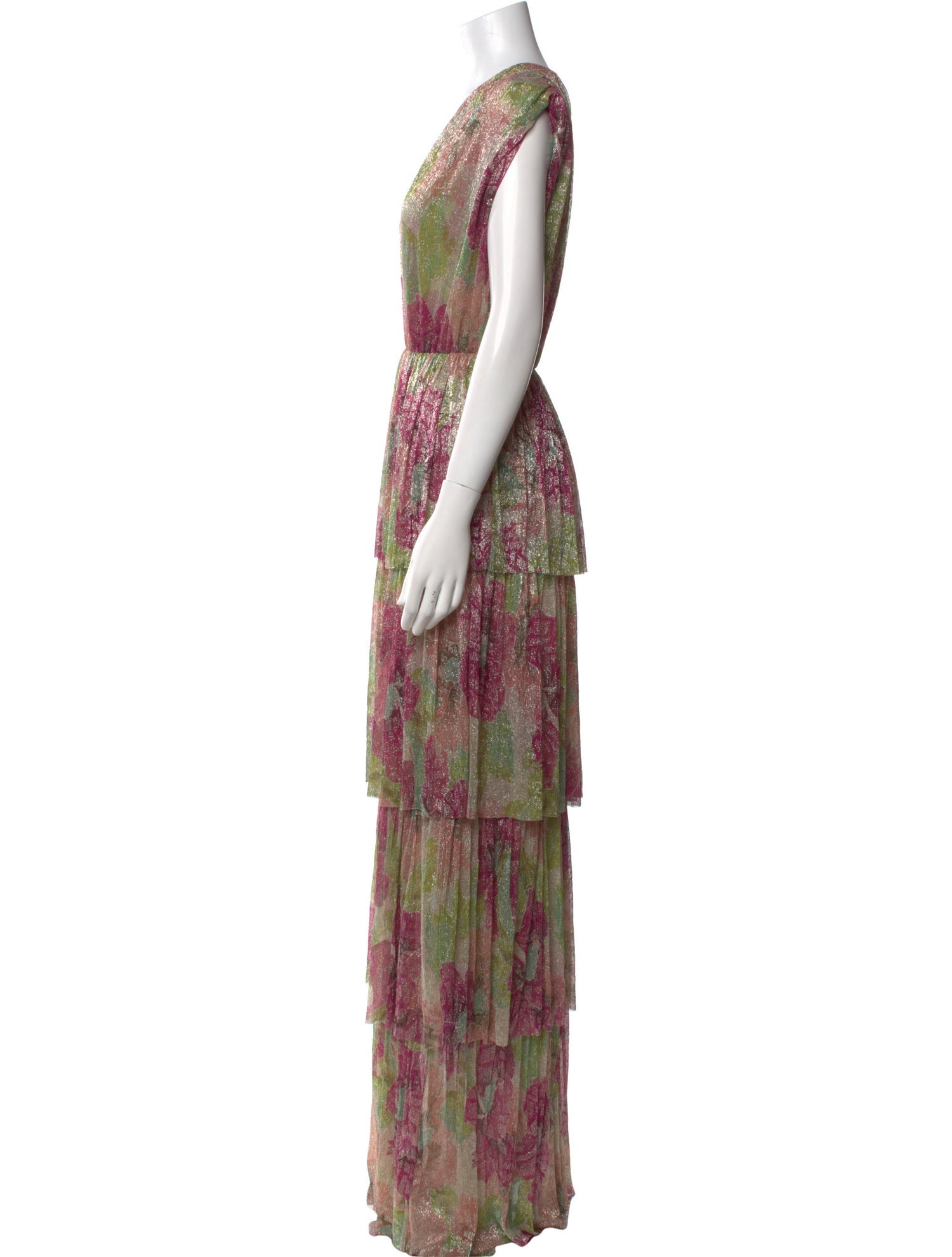 Sabina Musayev Printed Long Dress w/ Tags