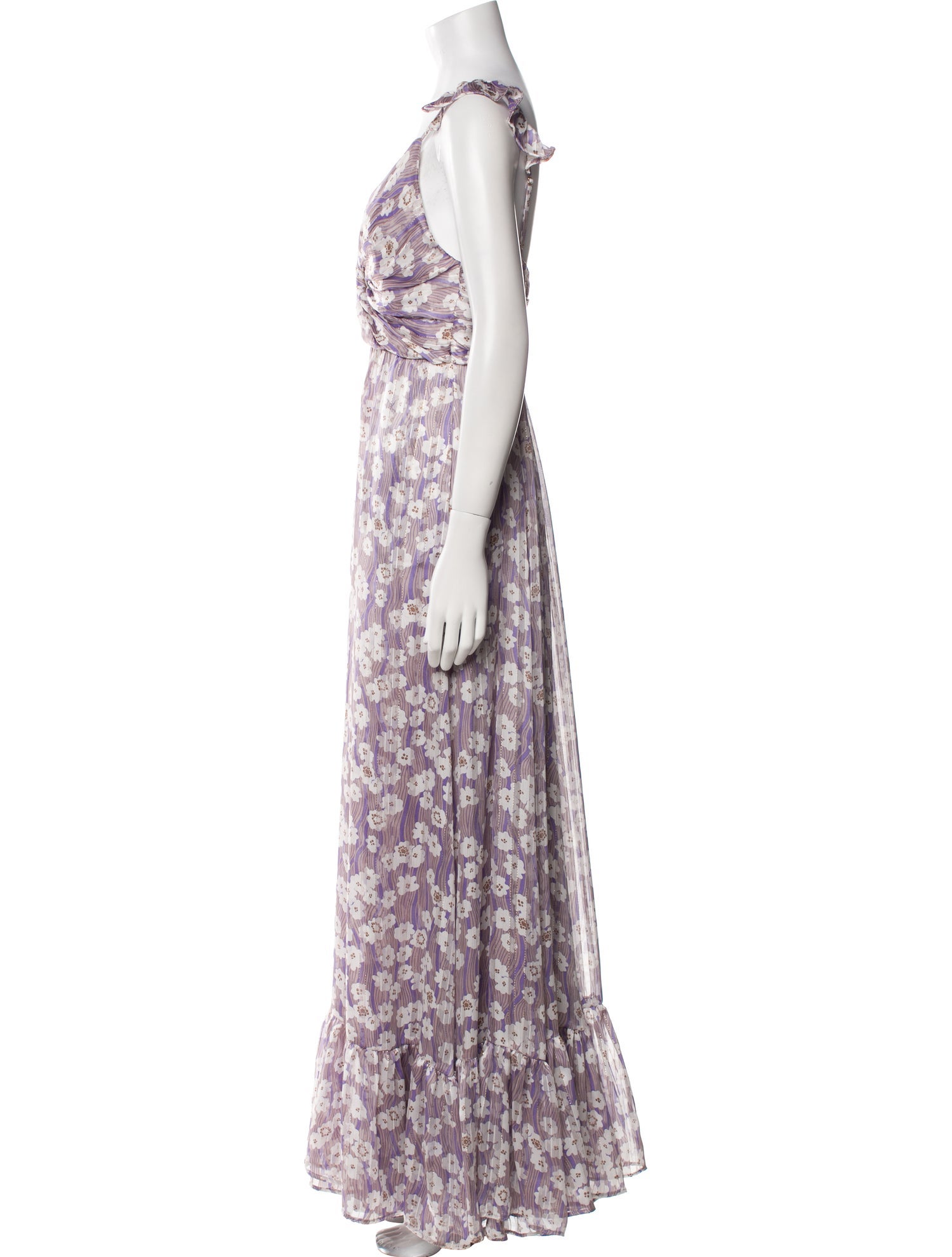 Sabina Musayev Floral Print Long Dress