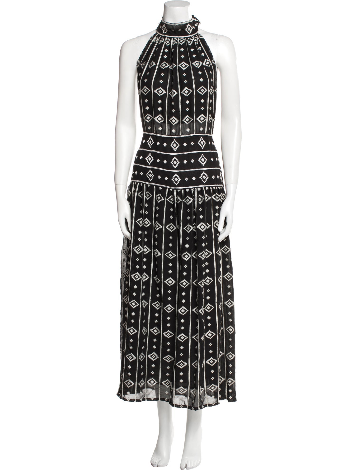 Sabina Musayev Printed Long Dress w/ Tags