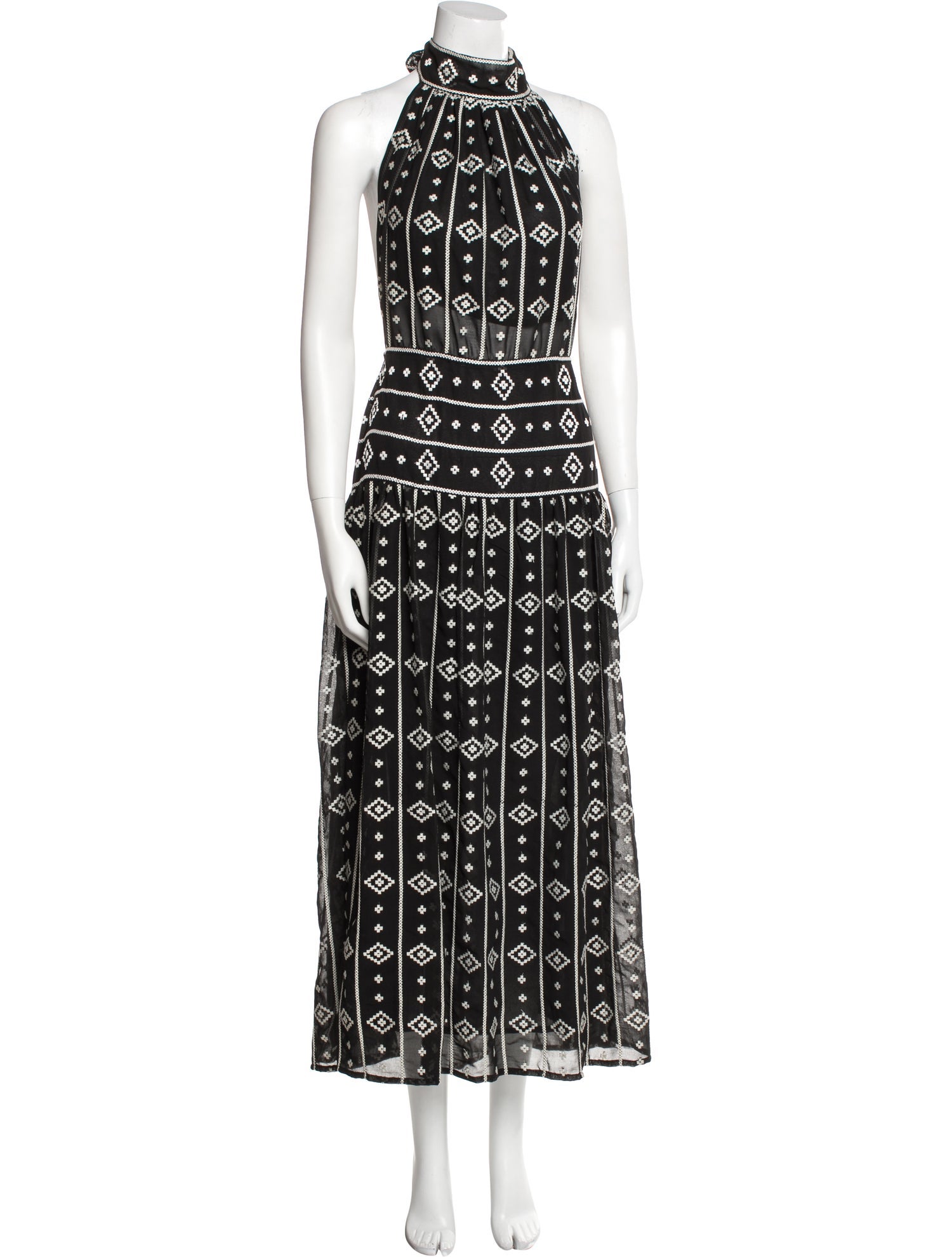 Sabina Musayev Printed Long Dress w/ Tags