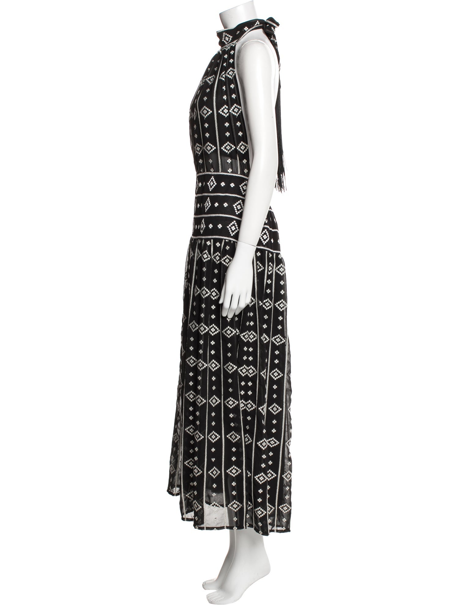 Sabina Musayev Printed Long Dress w/ Tags