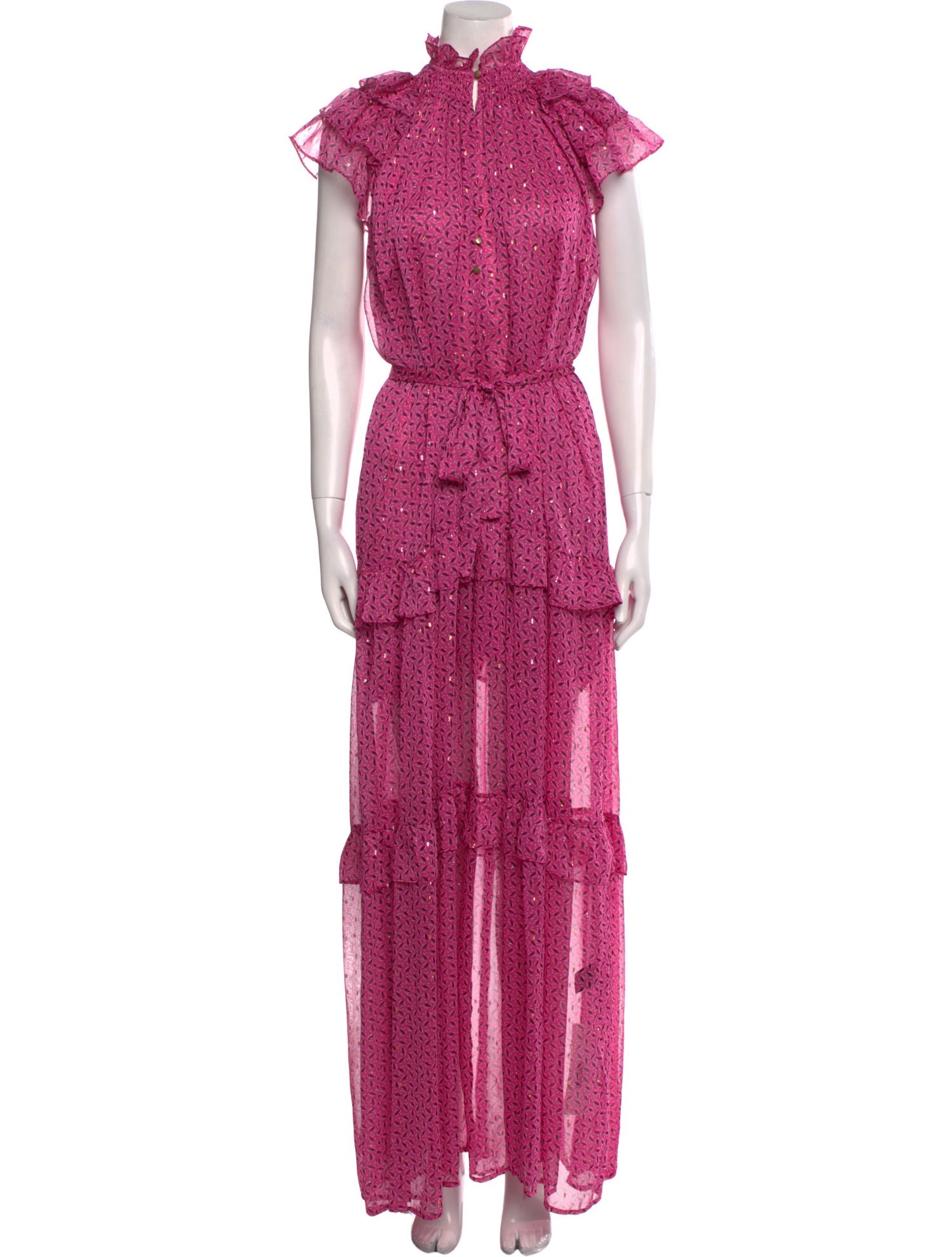 Sabina Musayev Printed Long Dress