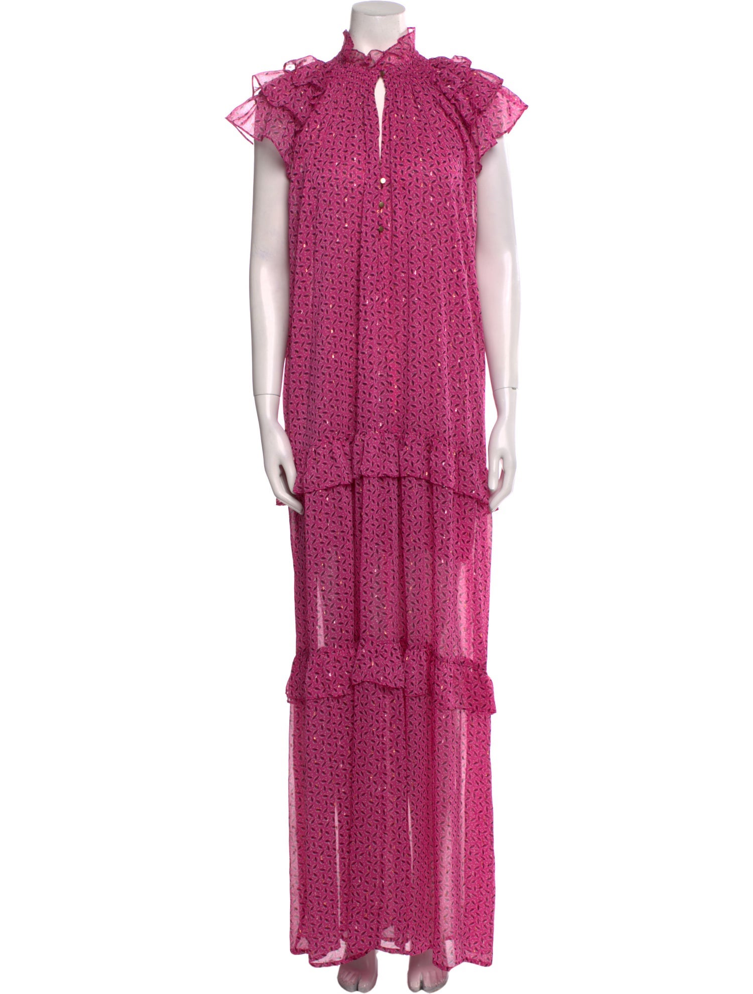 Sabina Musayev Printed Long Dress w/ Tags