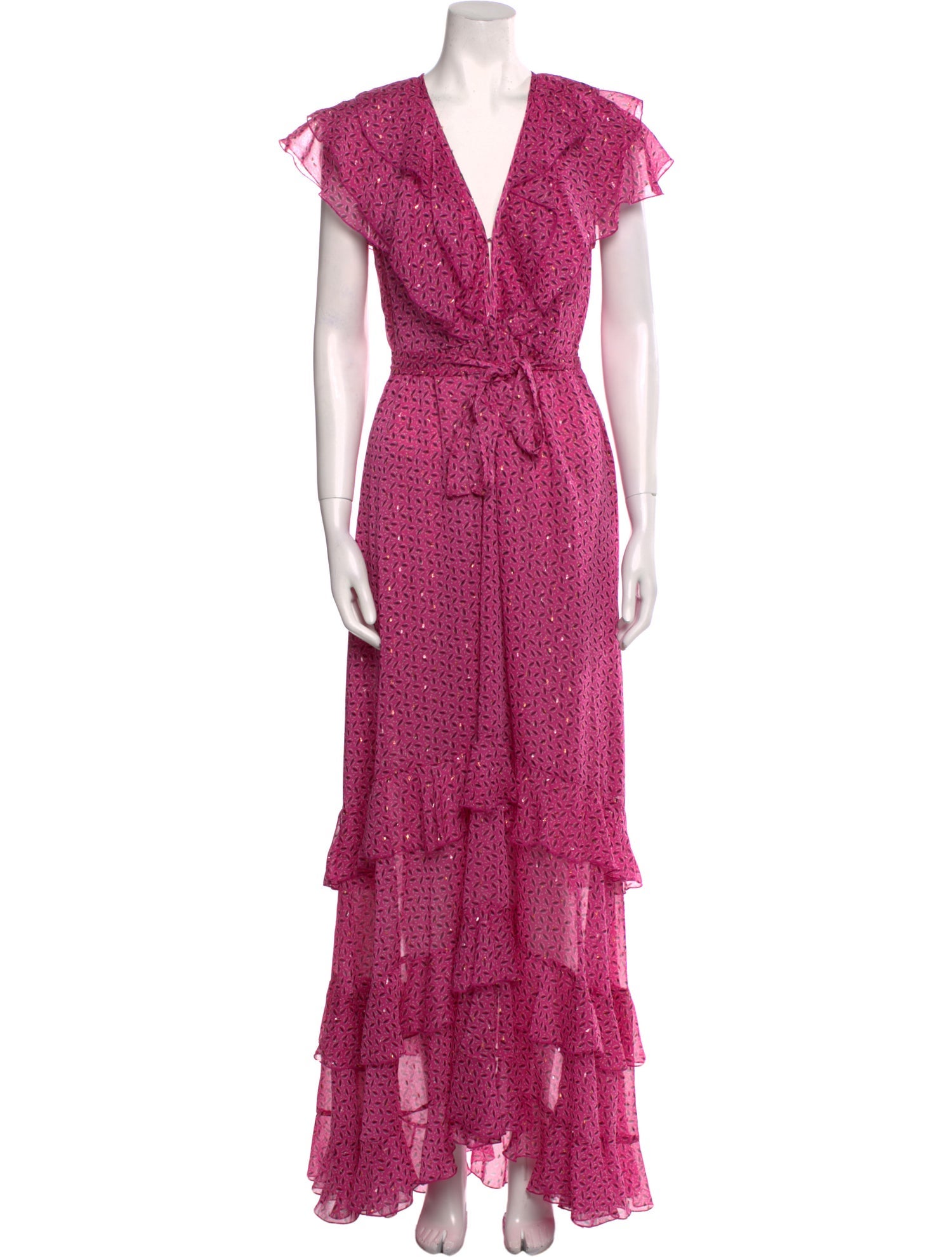 Sabina Musayev Printed Long Dress w/ Tags