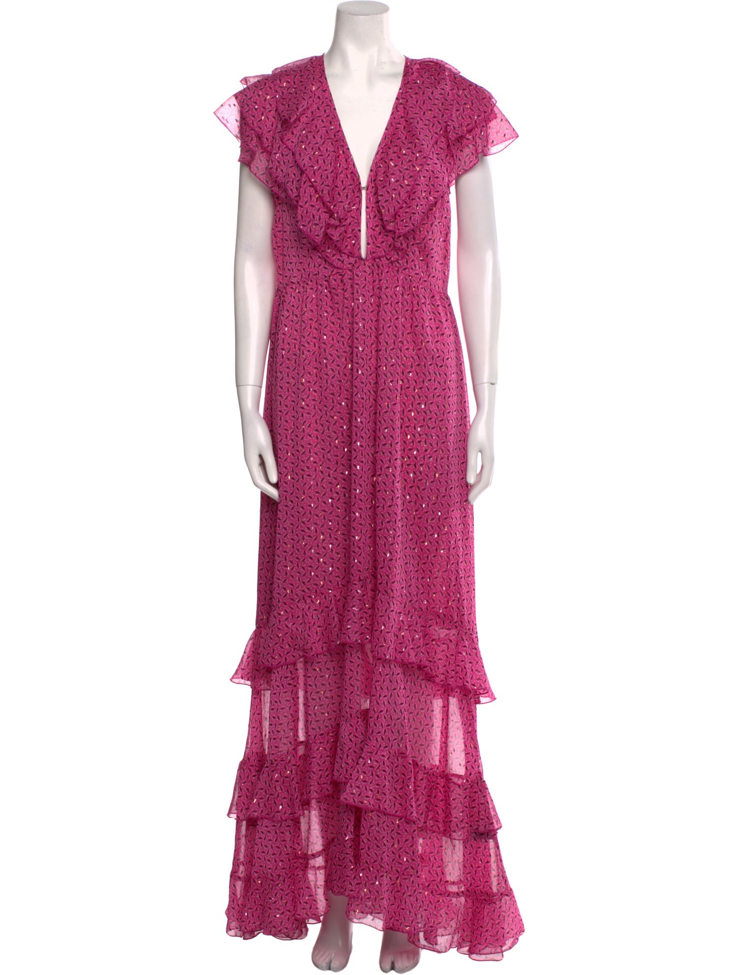 Sabina Musayev Printed Long Dress w/ Tags