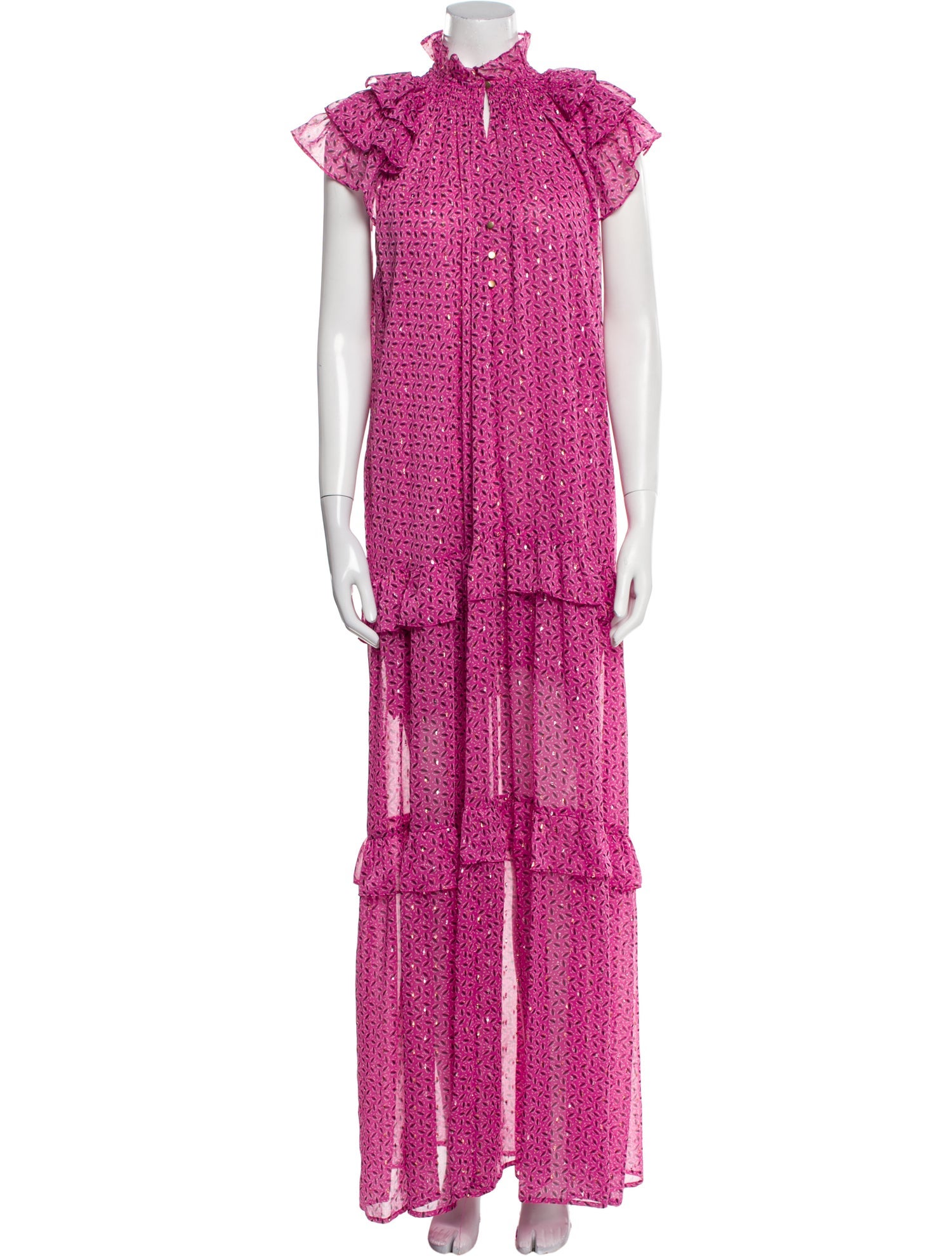 Sabina Musayev Printed Long Dress w/ Tags