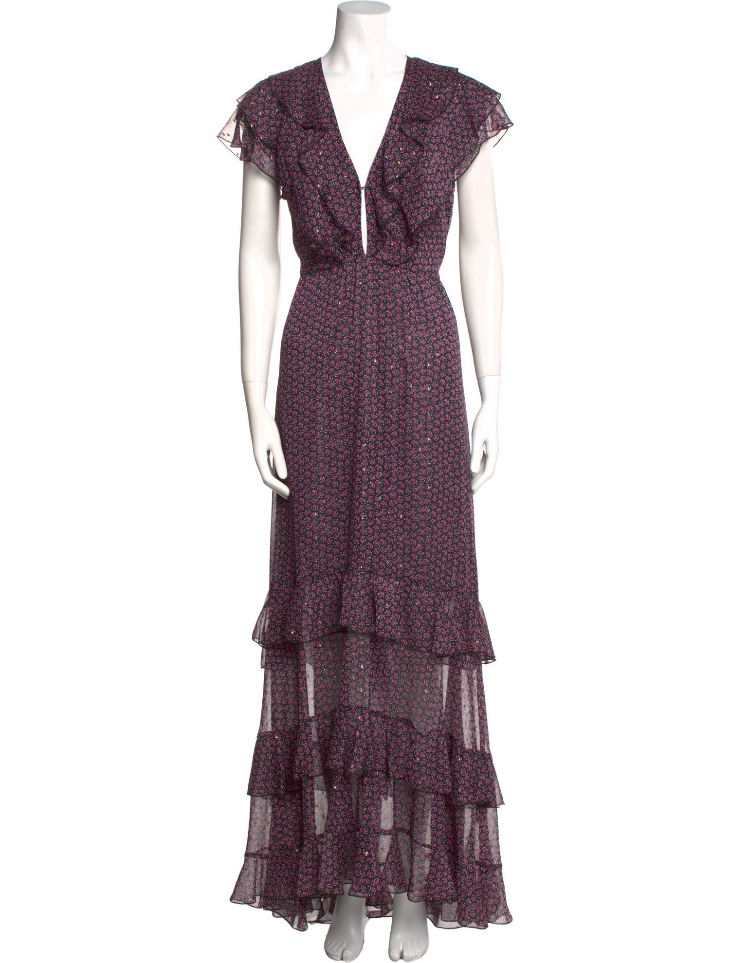 Sabina Musayev Printed Long Dress w/ Tags