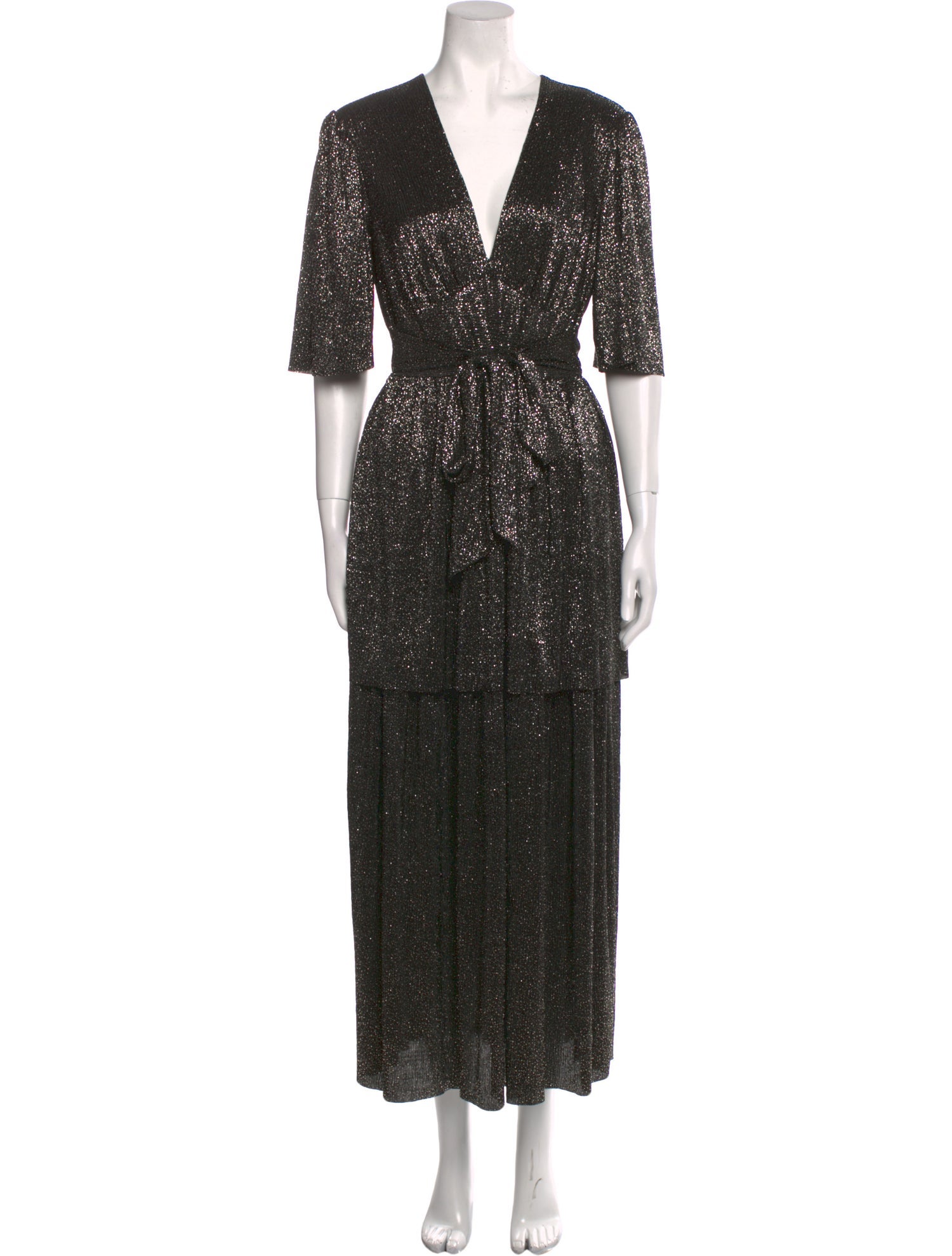 Sabina Musayev V-Neck Long Dress