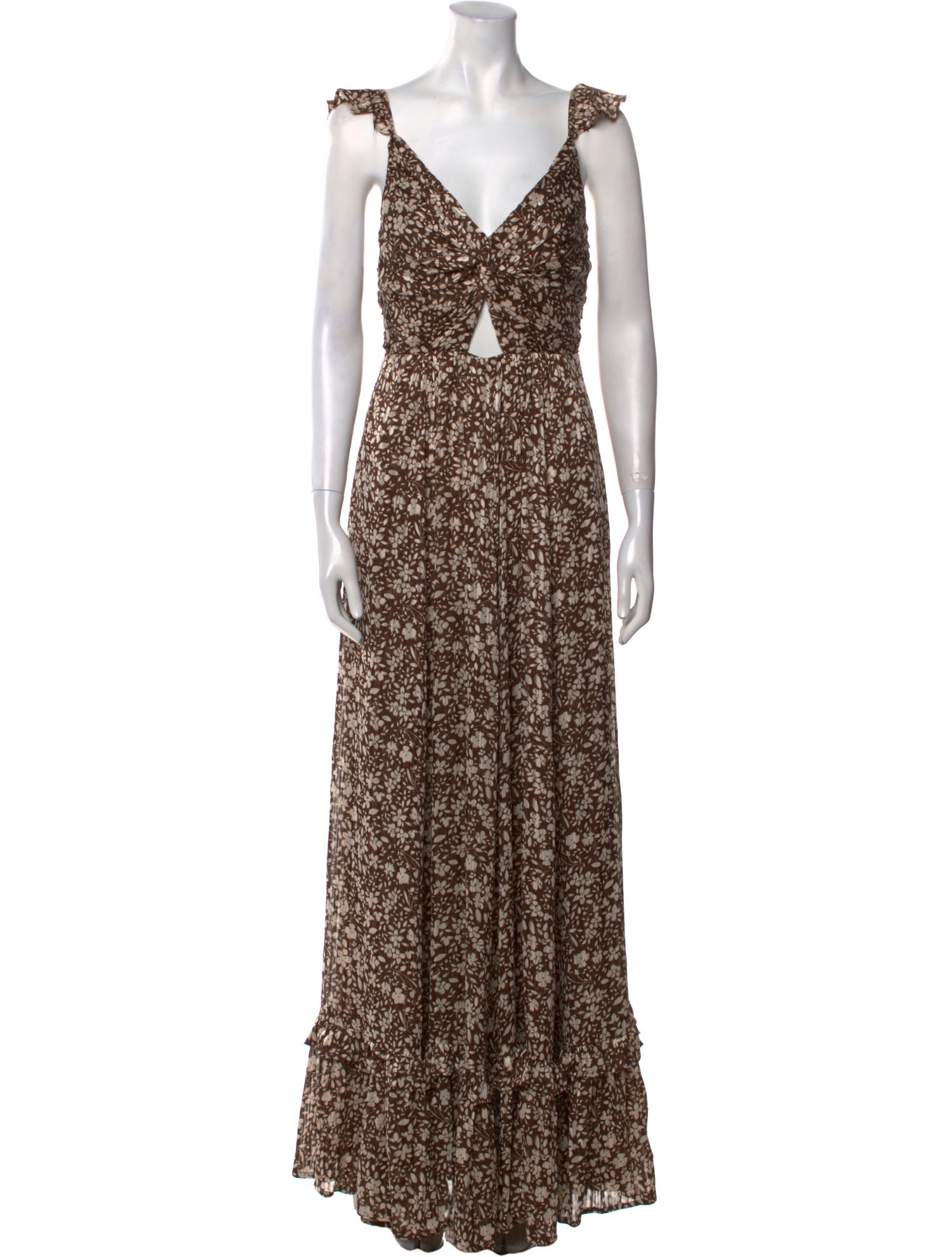 Sabina Musayev Floral Print Long Dress w/ Tags