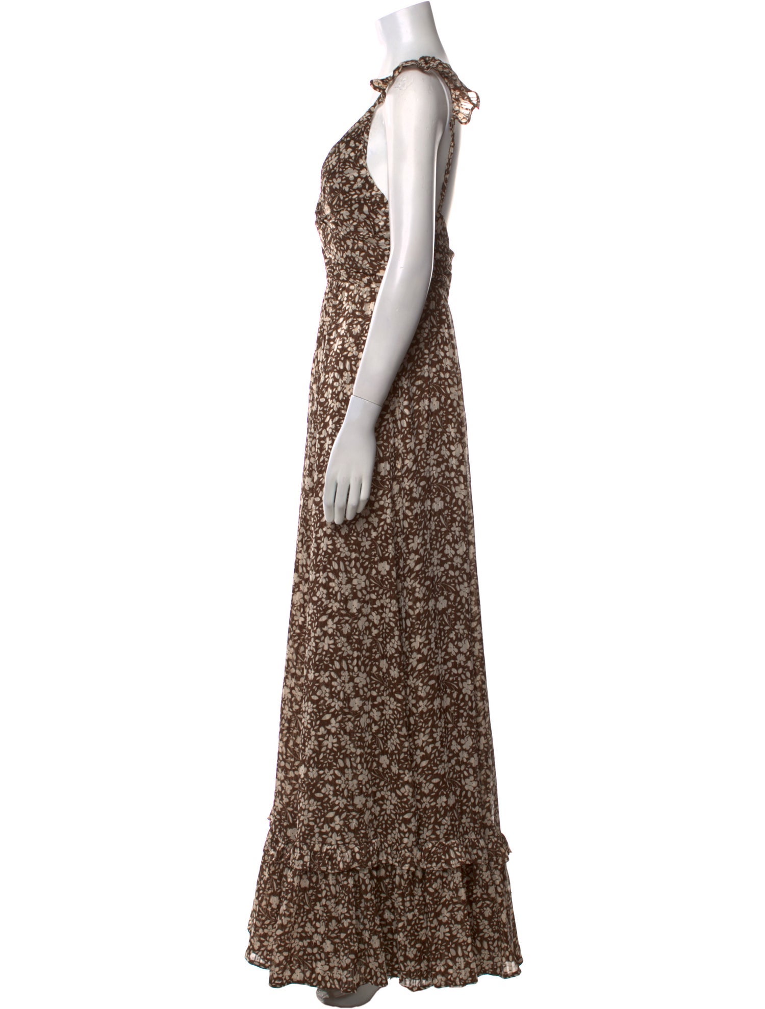 Sabina Musayev Floral Print Long Dress w/ Tags