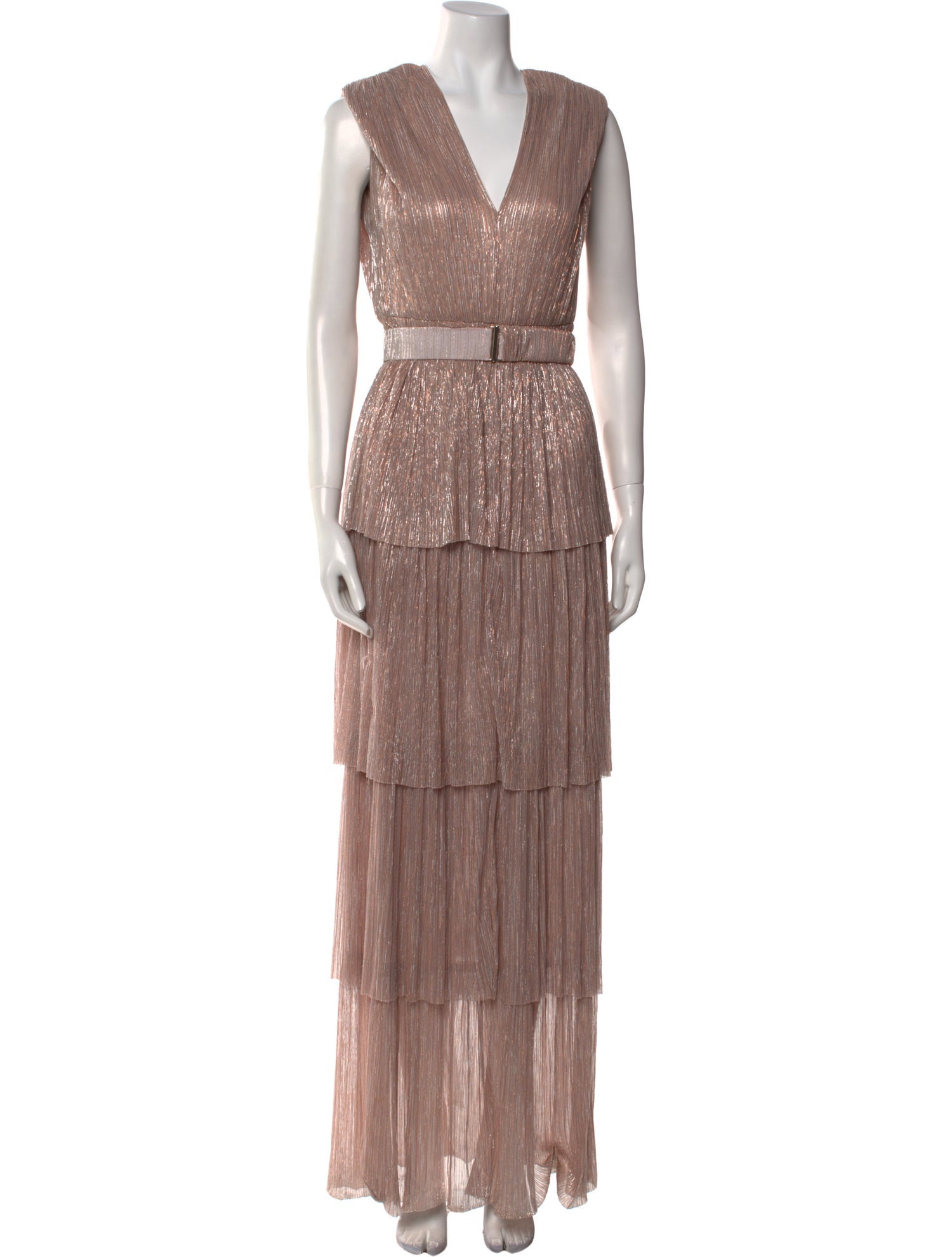 Sabina Musayev Striped Long Dress