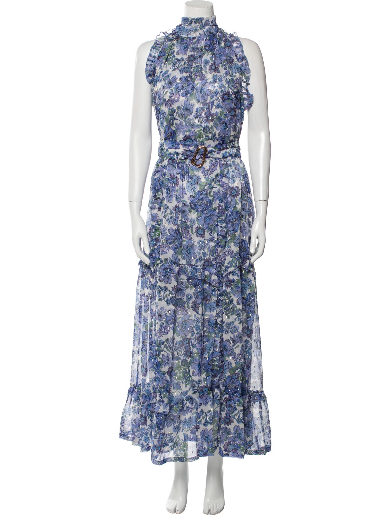Sabina Musayev Floral Print Midi Length Dress