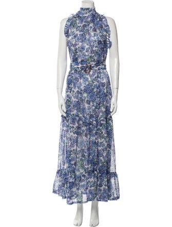 Sabina Musayev Floral Print Midi Length Dress