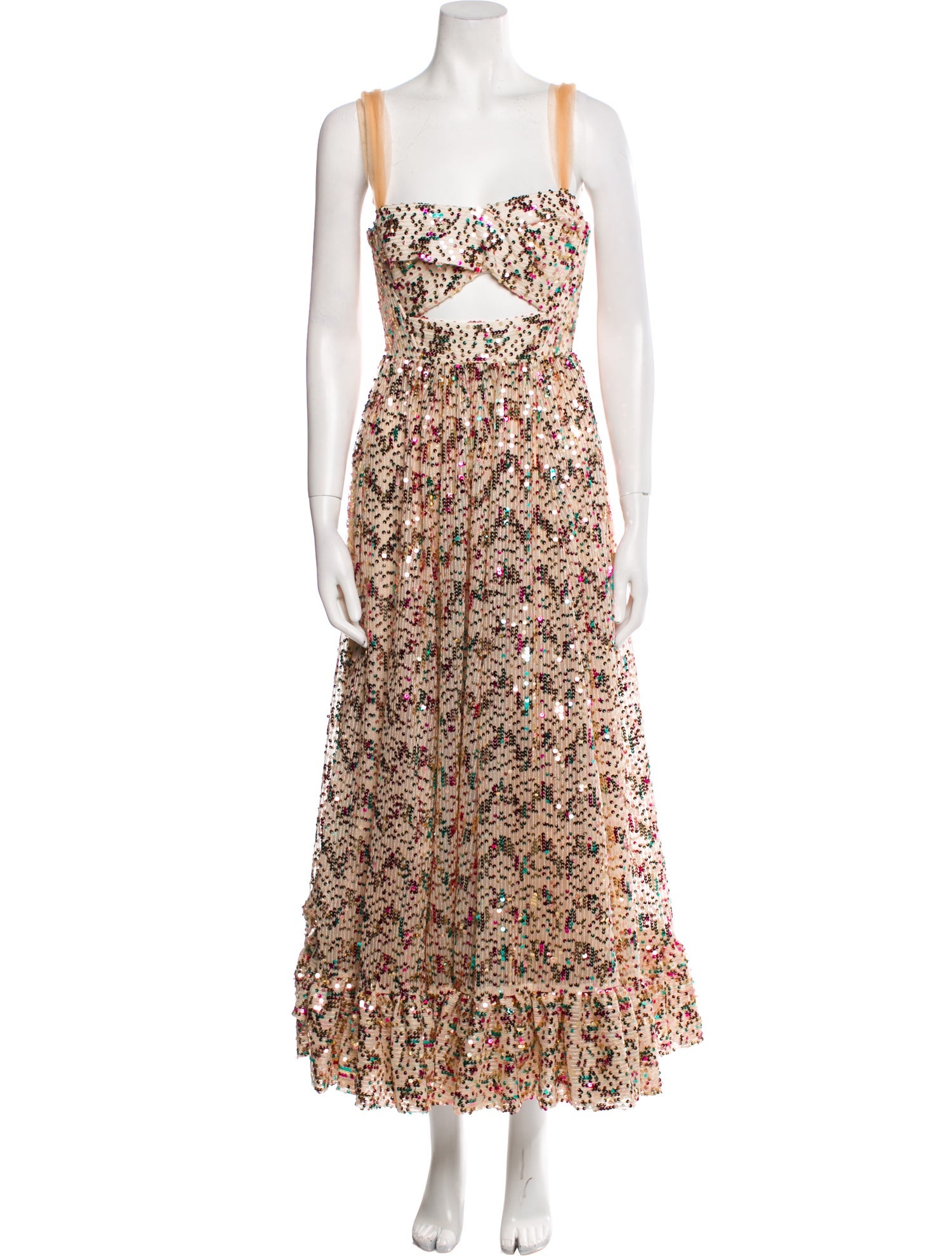 Sabina Musayev Floral Print Midi Length Dress