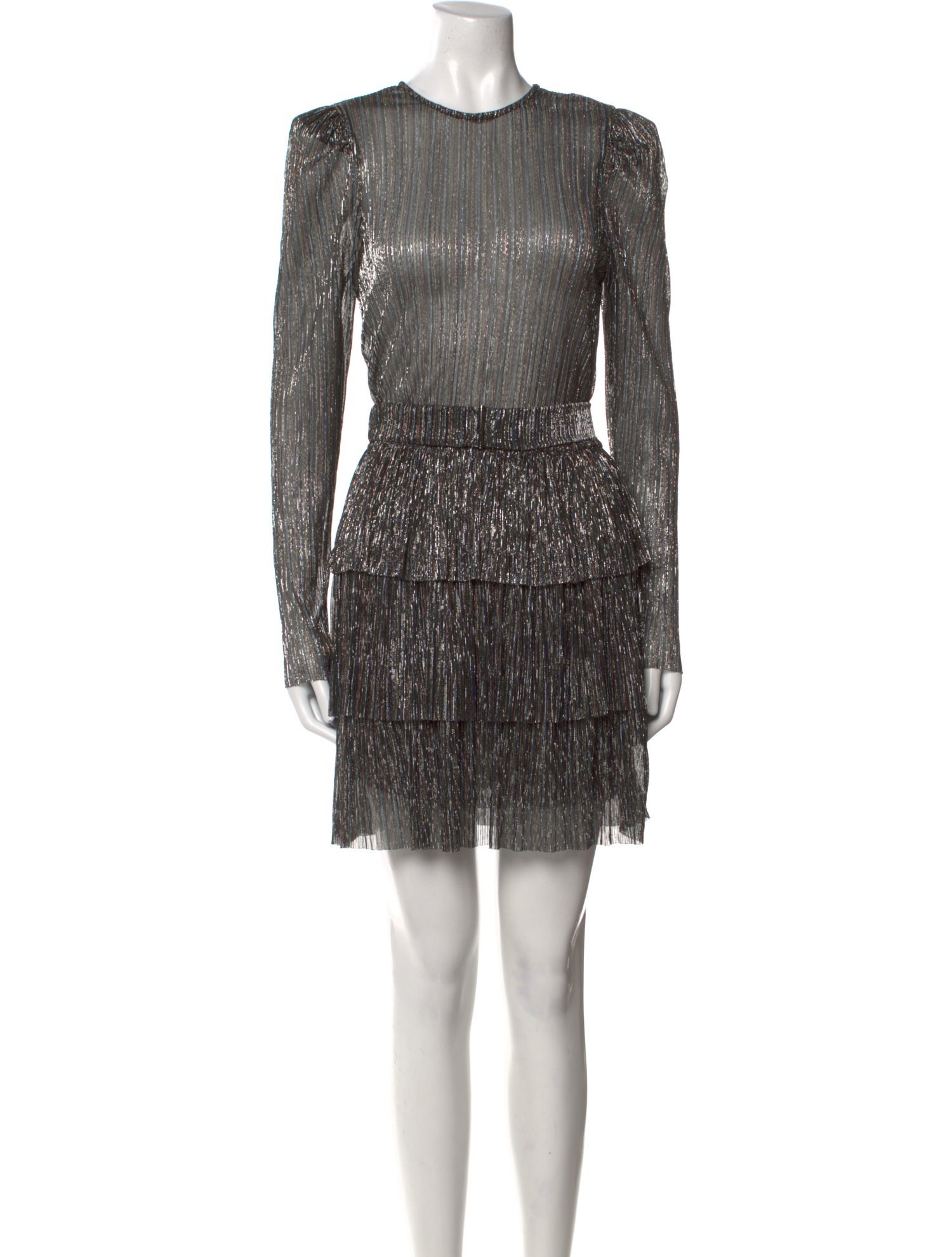 Sabina Musayev Crew Neck Mini Dress