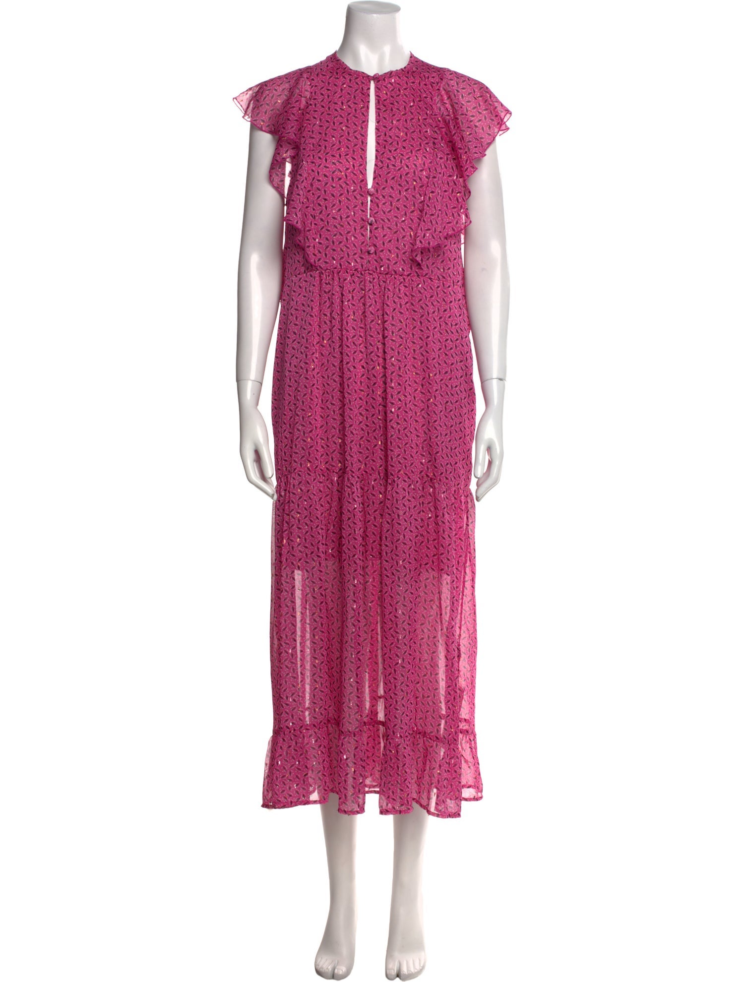 Sabina Musayev Printed Long Dress