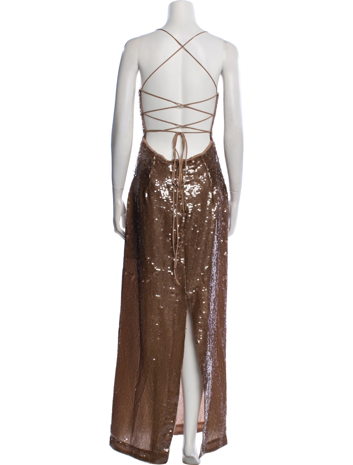 Sabina Musayev Square Neckline Long Dress