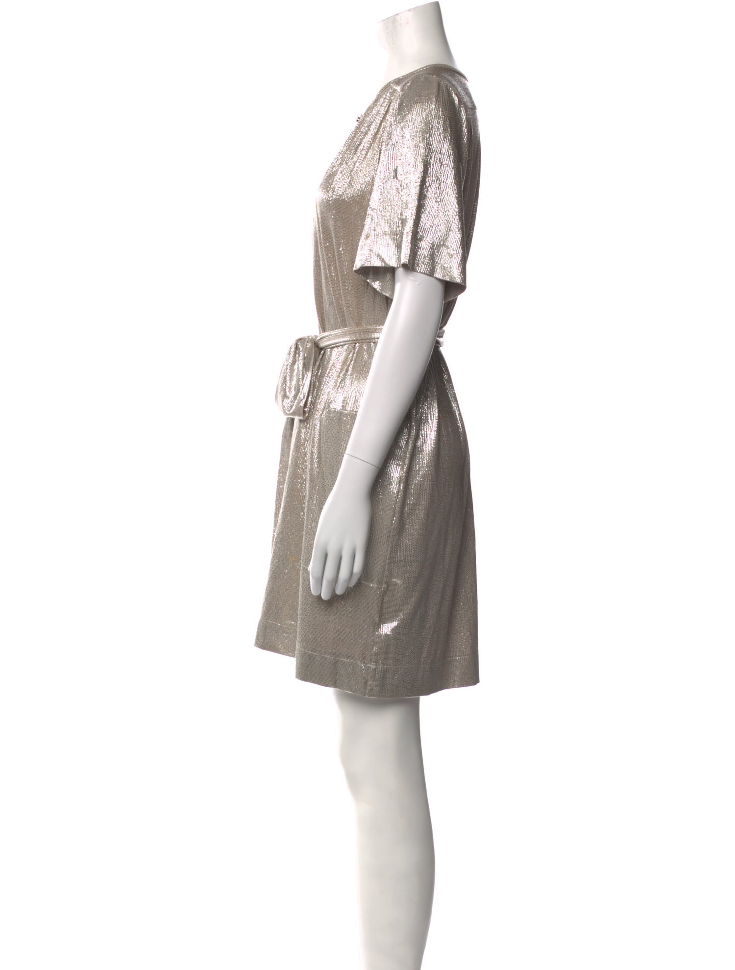 Sabina Musayev Crew Neck Mini Dress