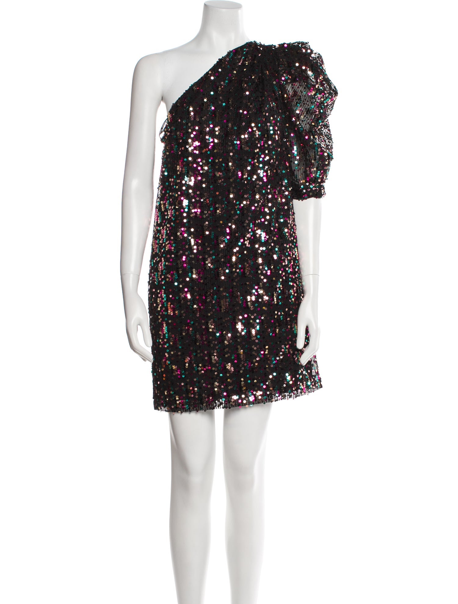 Sabina Musayev One-Shoulder Mini Dress