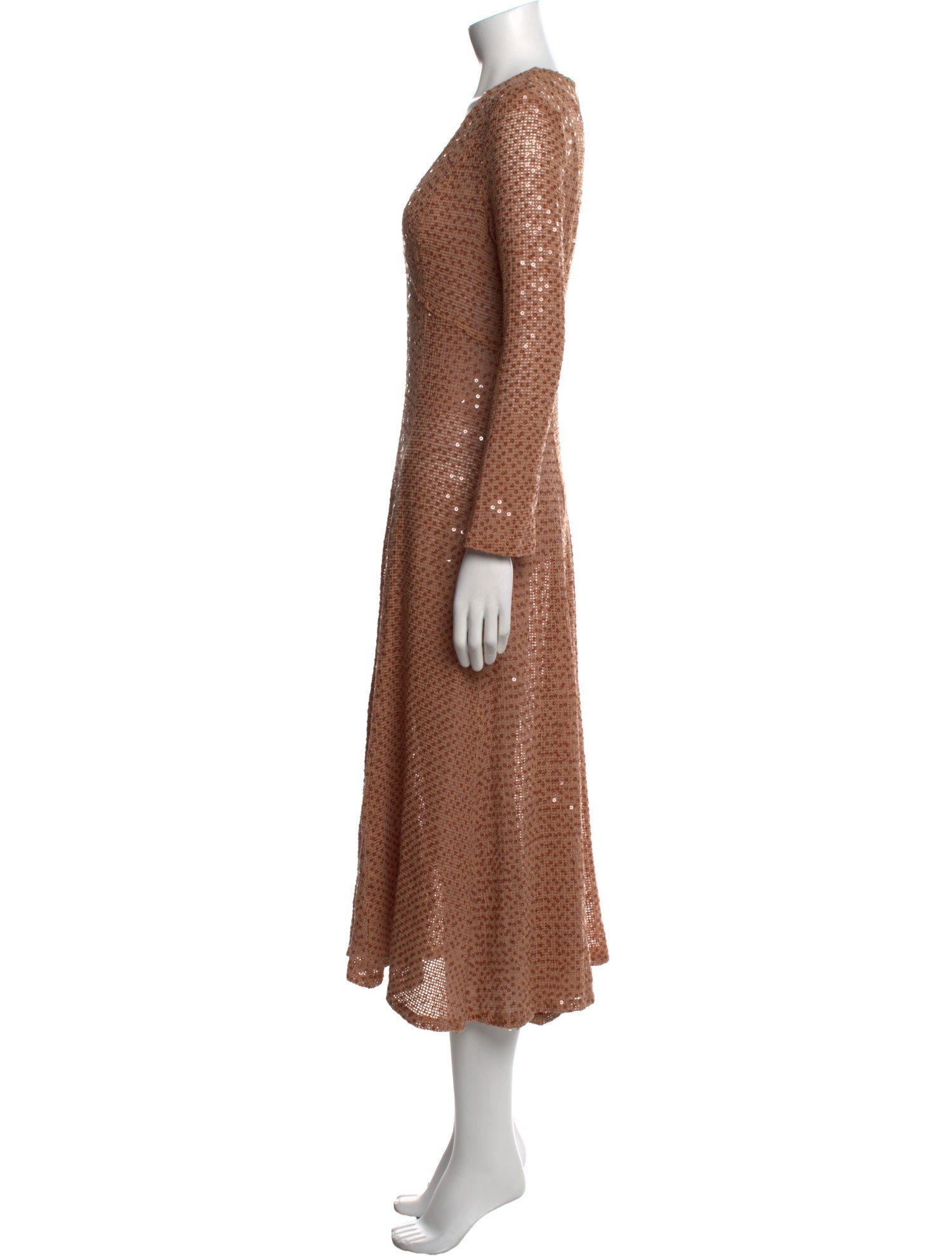 Sabina Musayev V-Neck Midi Length Dress