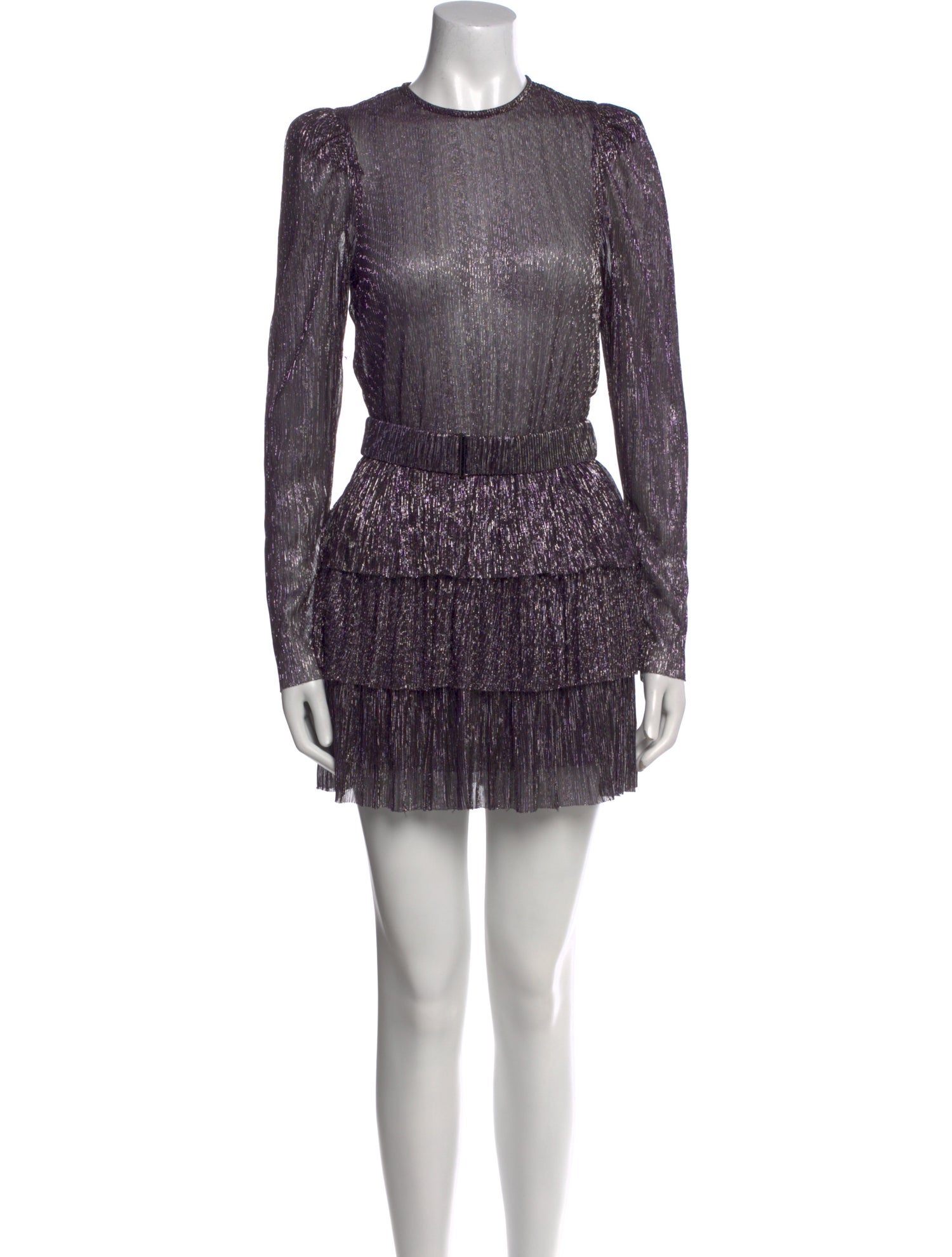 Sabina Musayev Crew Neck Mini Dress