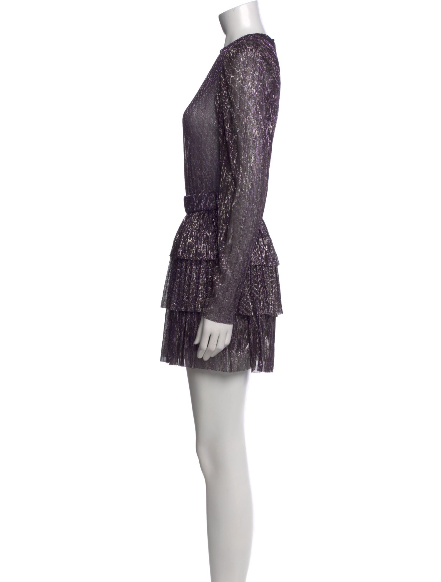 Sabina Musayev Crew Neck Mini Dress