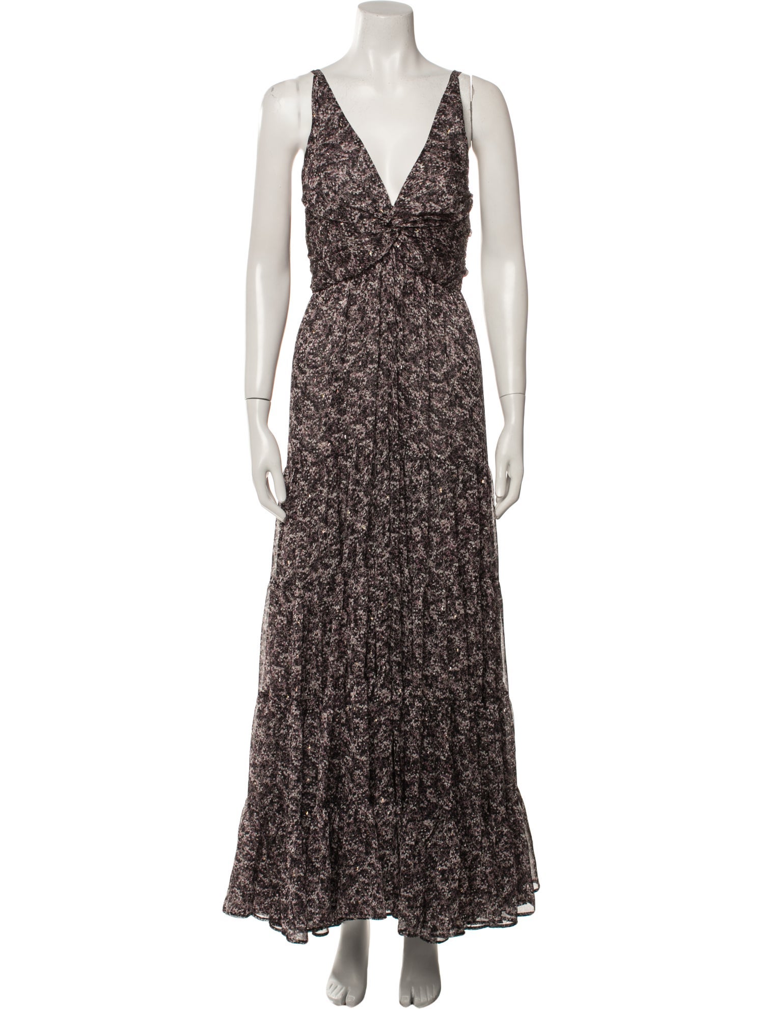 Sabina Musayev Floral Print Long Dress