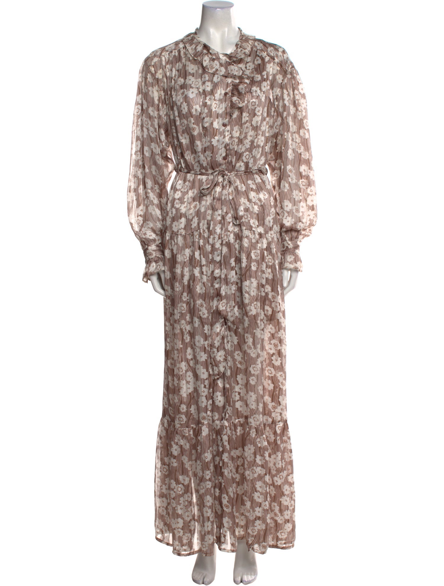 Sabina Musayev Floral Print Long Dress