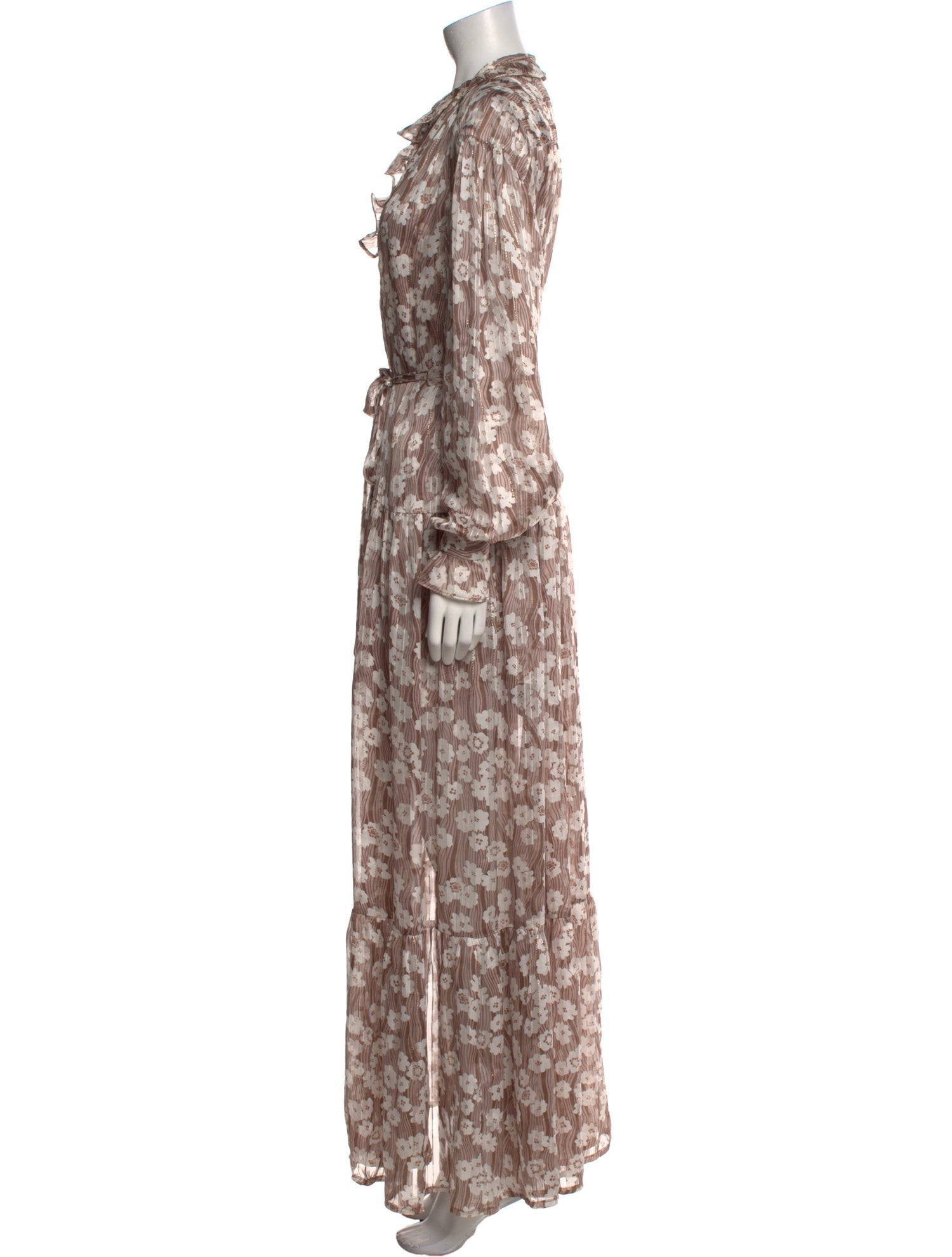 Sabina Musayev Floral Print Long Dress