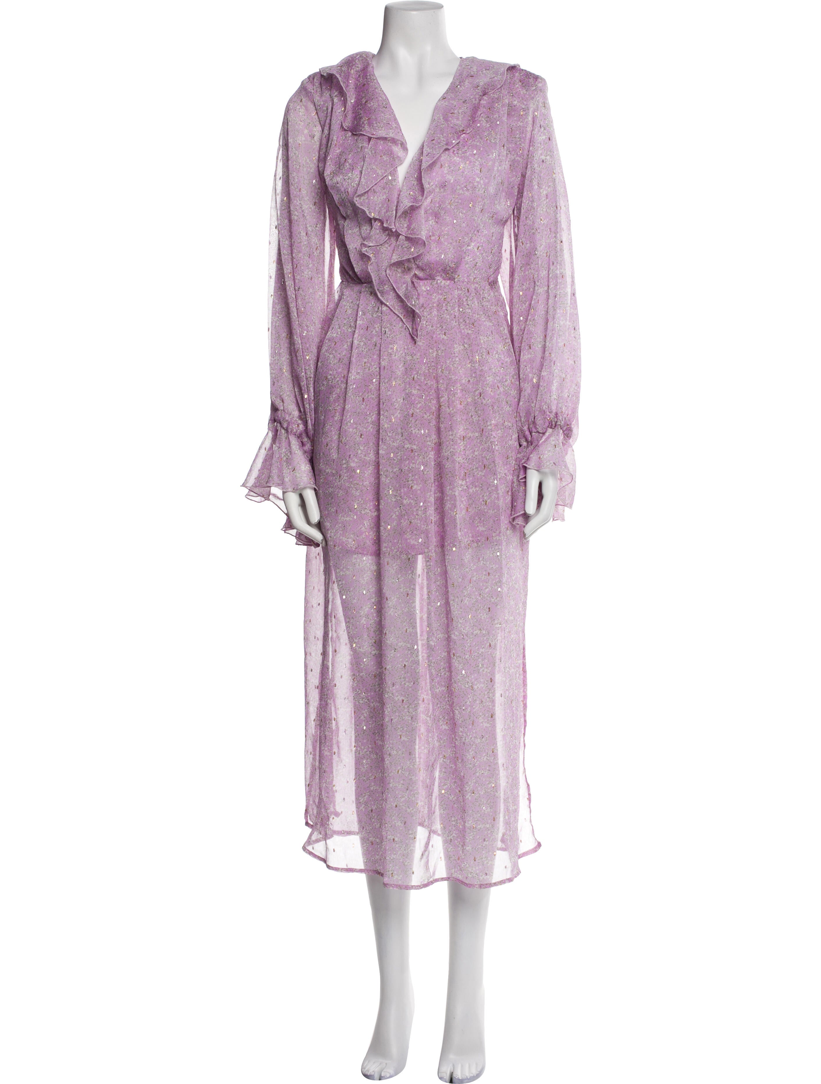 Sabina Musayev Floral Print Midi Length Dress