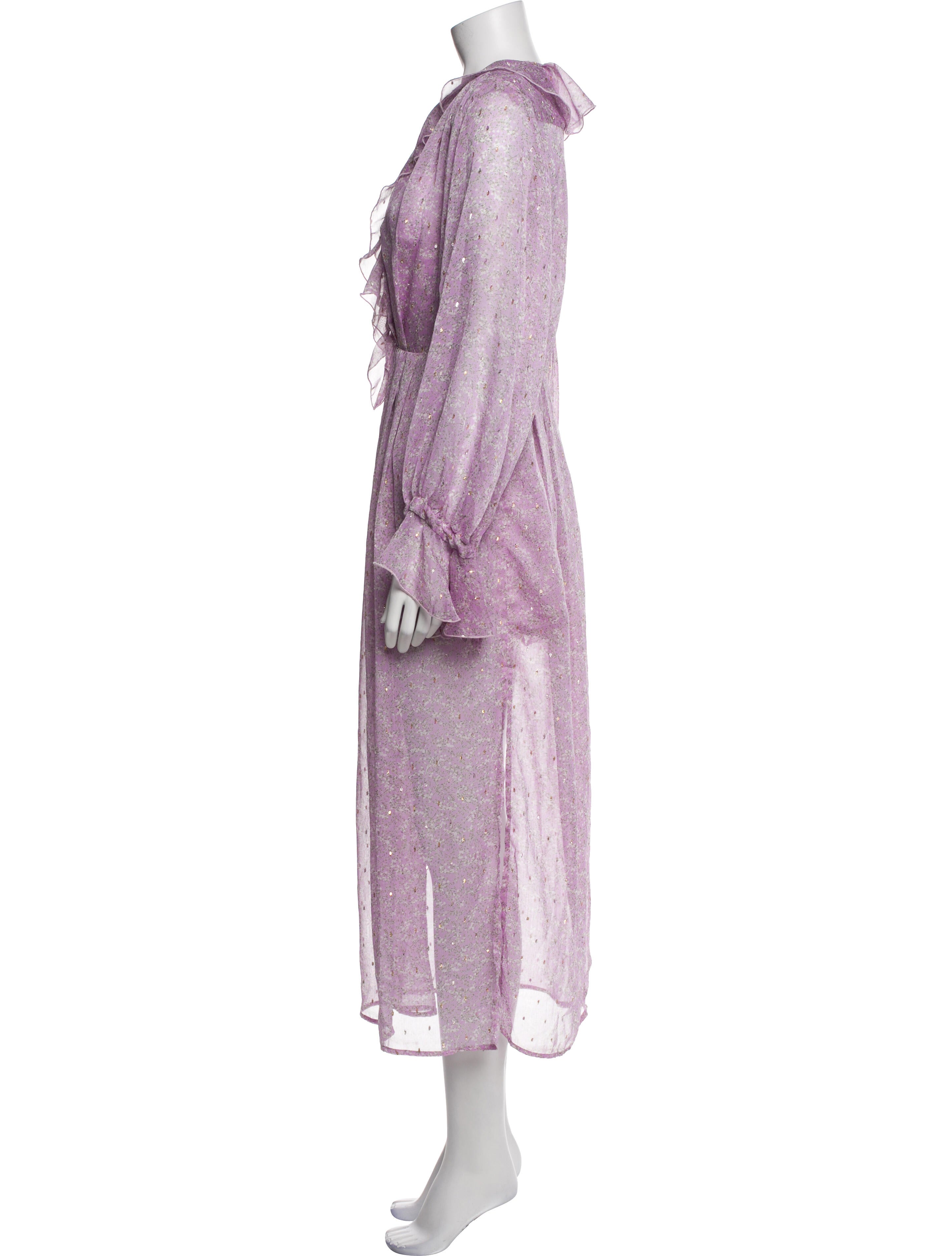 Sabina Musayev Floral Print Midi Length Dress