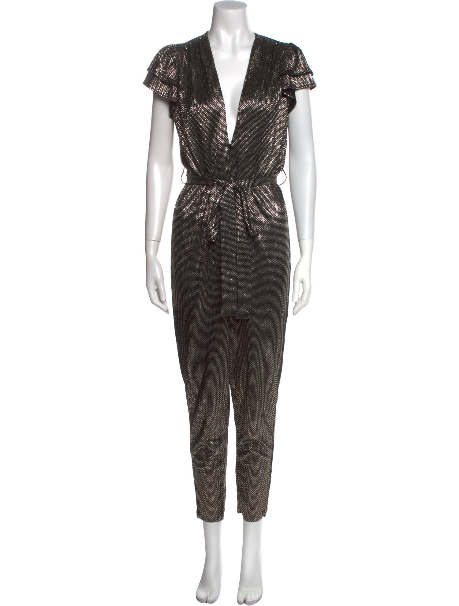 Sabina Musayev Plunge Neckline Jumpsuit