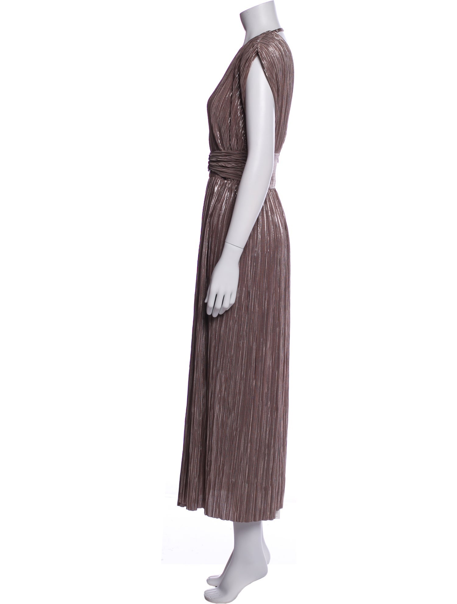 Sabina Musayev V-Neck Midi Length Dress